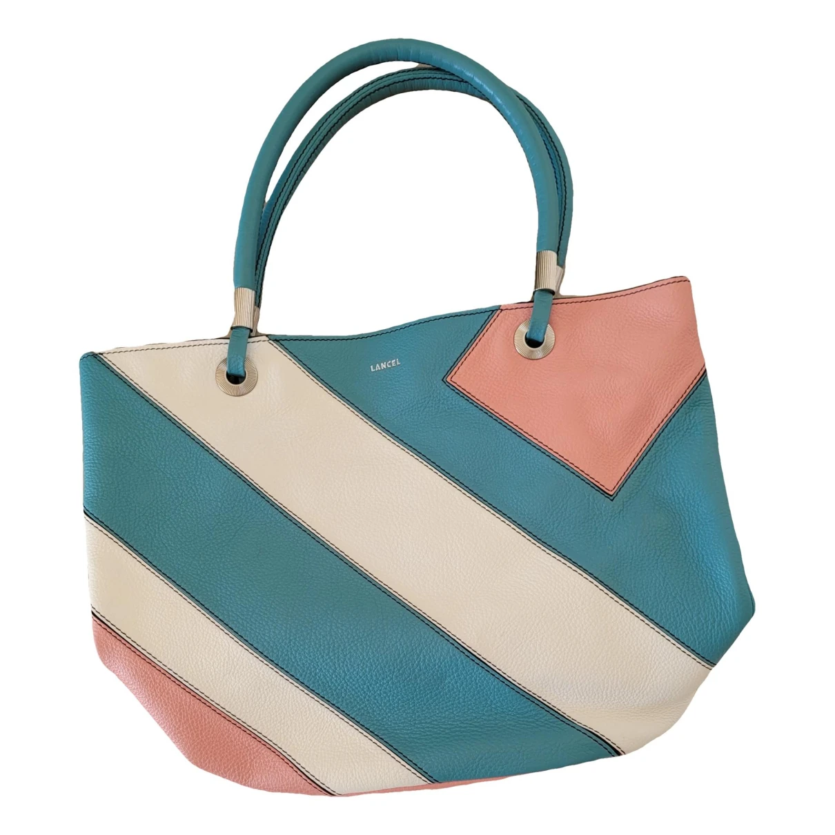 Pre-owned Lancel Flore Leather Handbag In Multicolour
