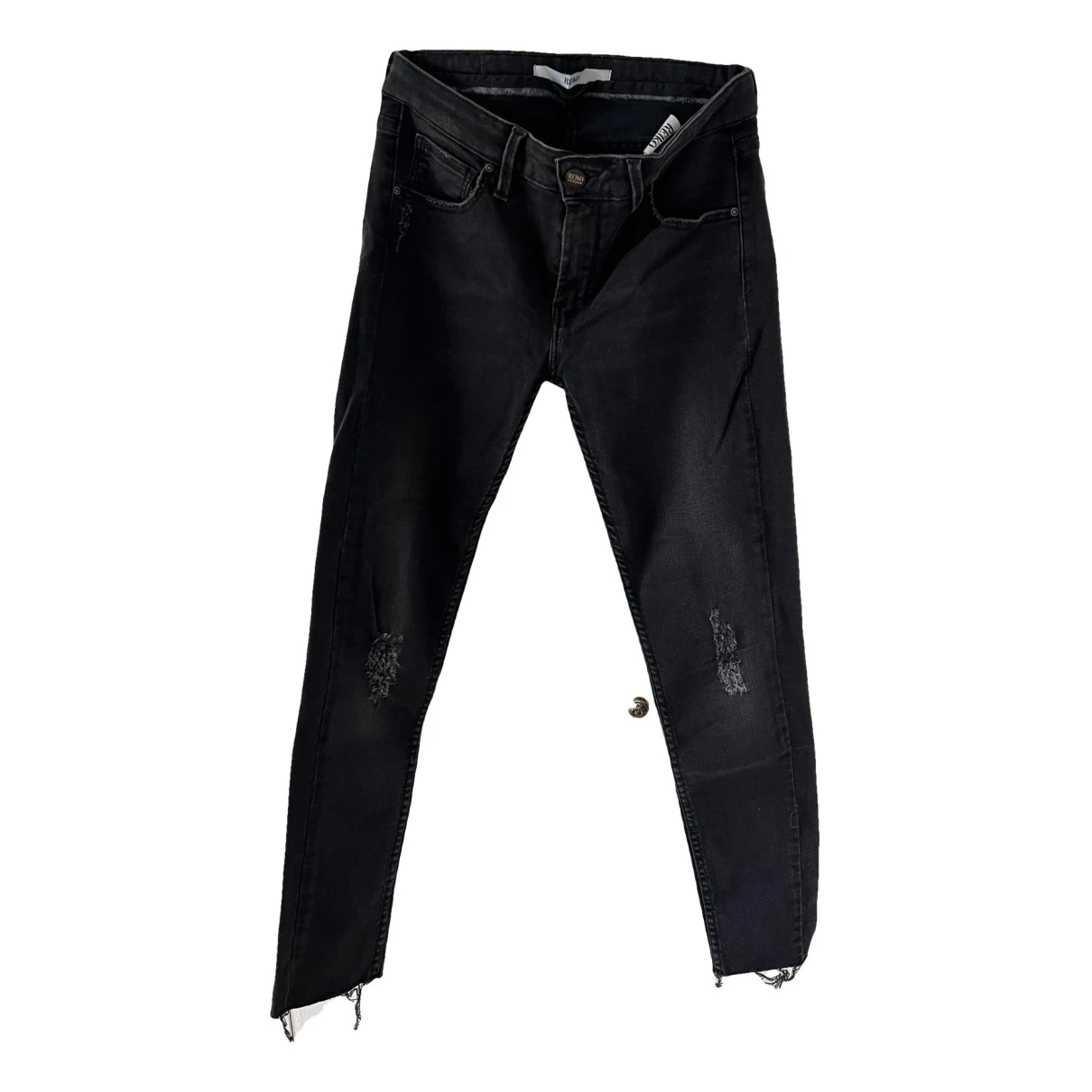 Pre-owned Reiko Slim Jeans In Black