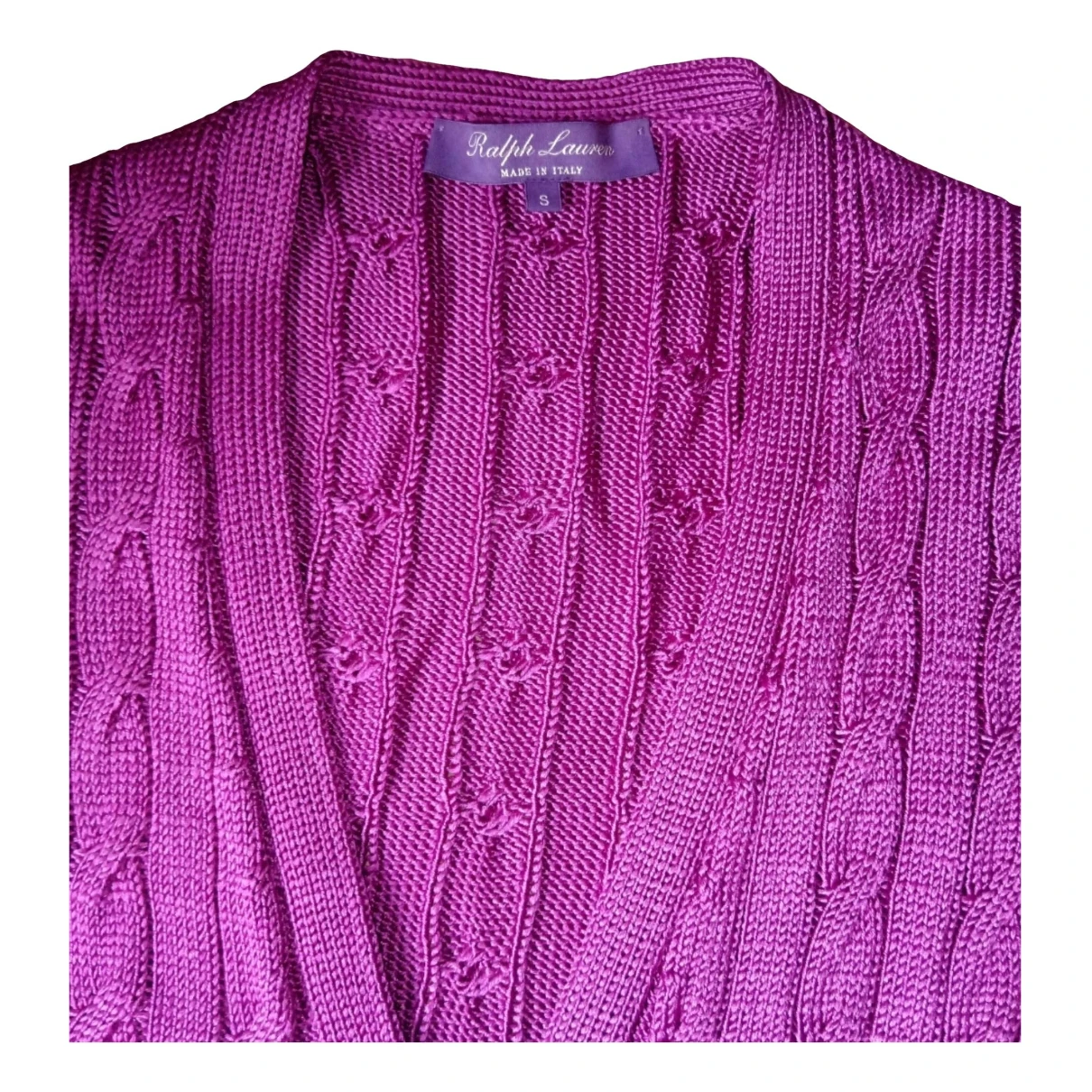 Pre-owned Ralph Lauren Purple Label Silk Cardigan In Purple