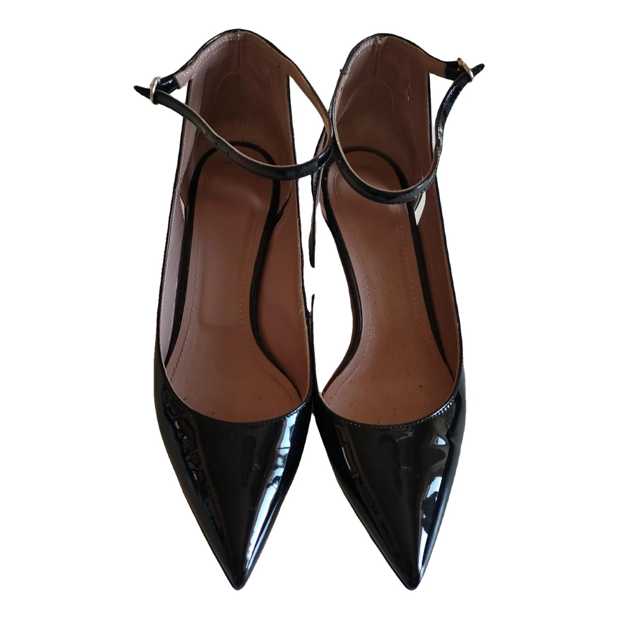Pre-owned A.bocca Leather Ballet Flats In Black
