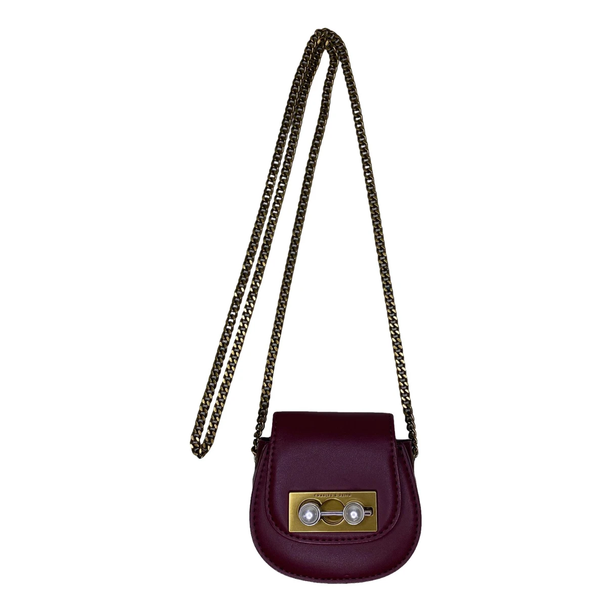 Pre-owned Charles & Keith Leather Crossbody Bag In Other