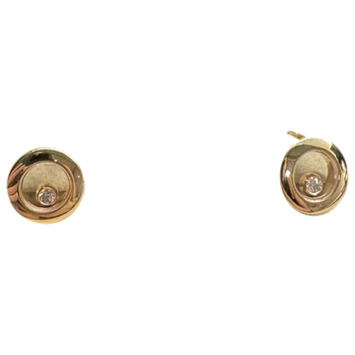 Pre-owned Chopard Happy Diamonds Pink Gold Earrings In Other