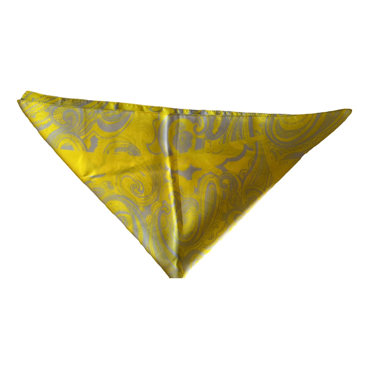 Pre-owned Escada Silk Handkerchief In Yellow
