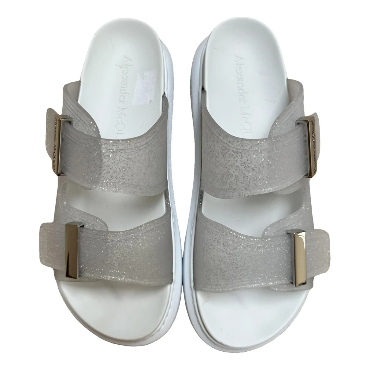 Pre-owned Alexander Mcqueen Hybrid Sandal In Silver