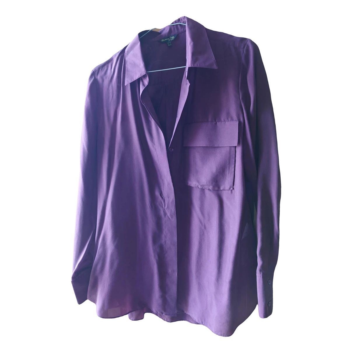 Pre-owned Massimo Dutti Silk Blouse In Purple