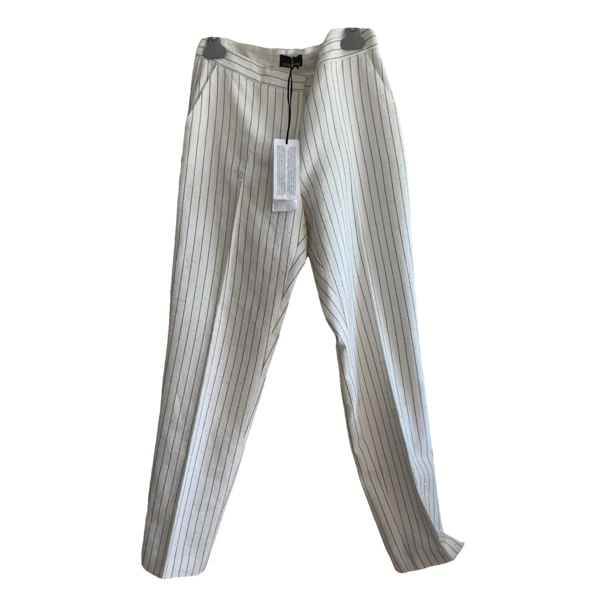 Pre-owned Ermanno Scervino Straight Pants In White