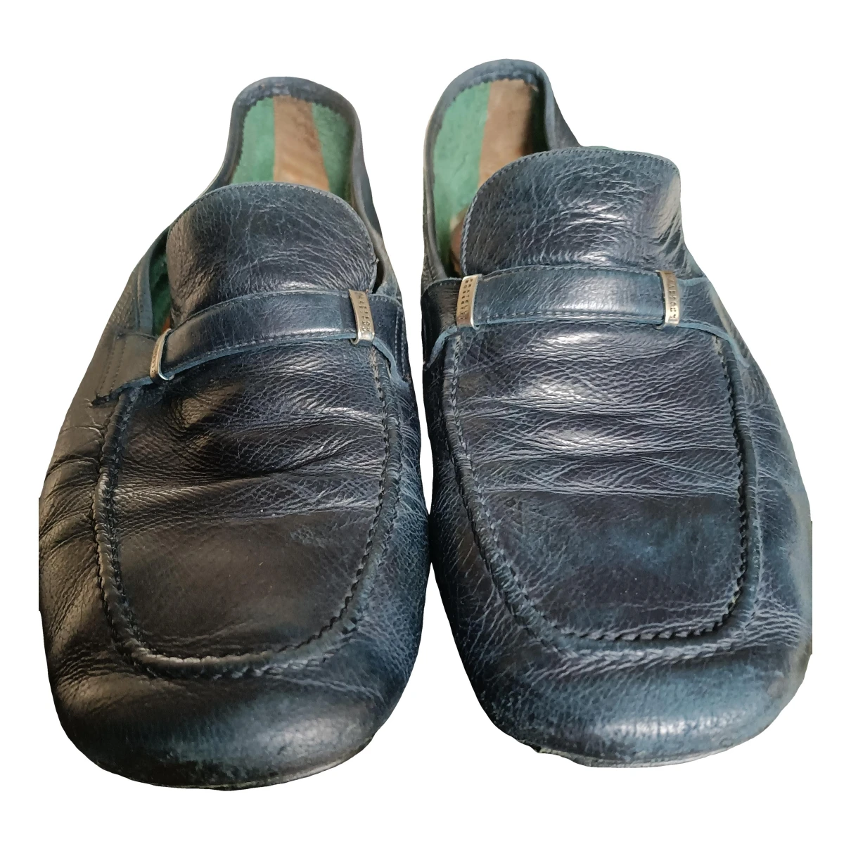 Pre-owned Fratelli Rossetti Leather Flats In Navy