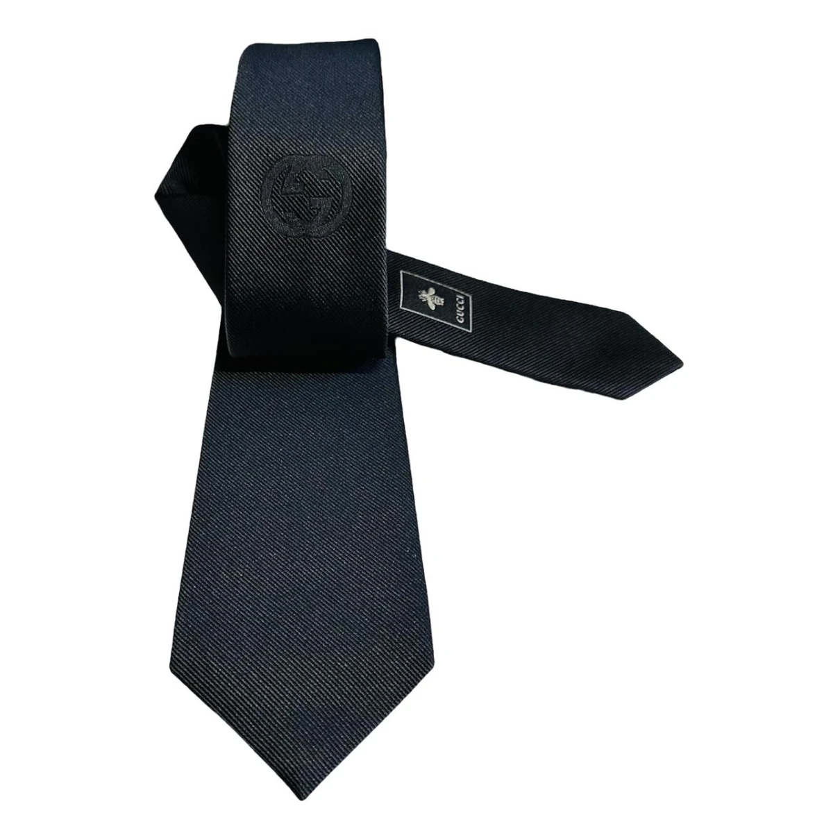 Pre-owned Gucci Silk Tie In Black