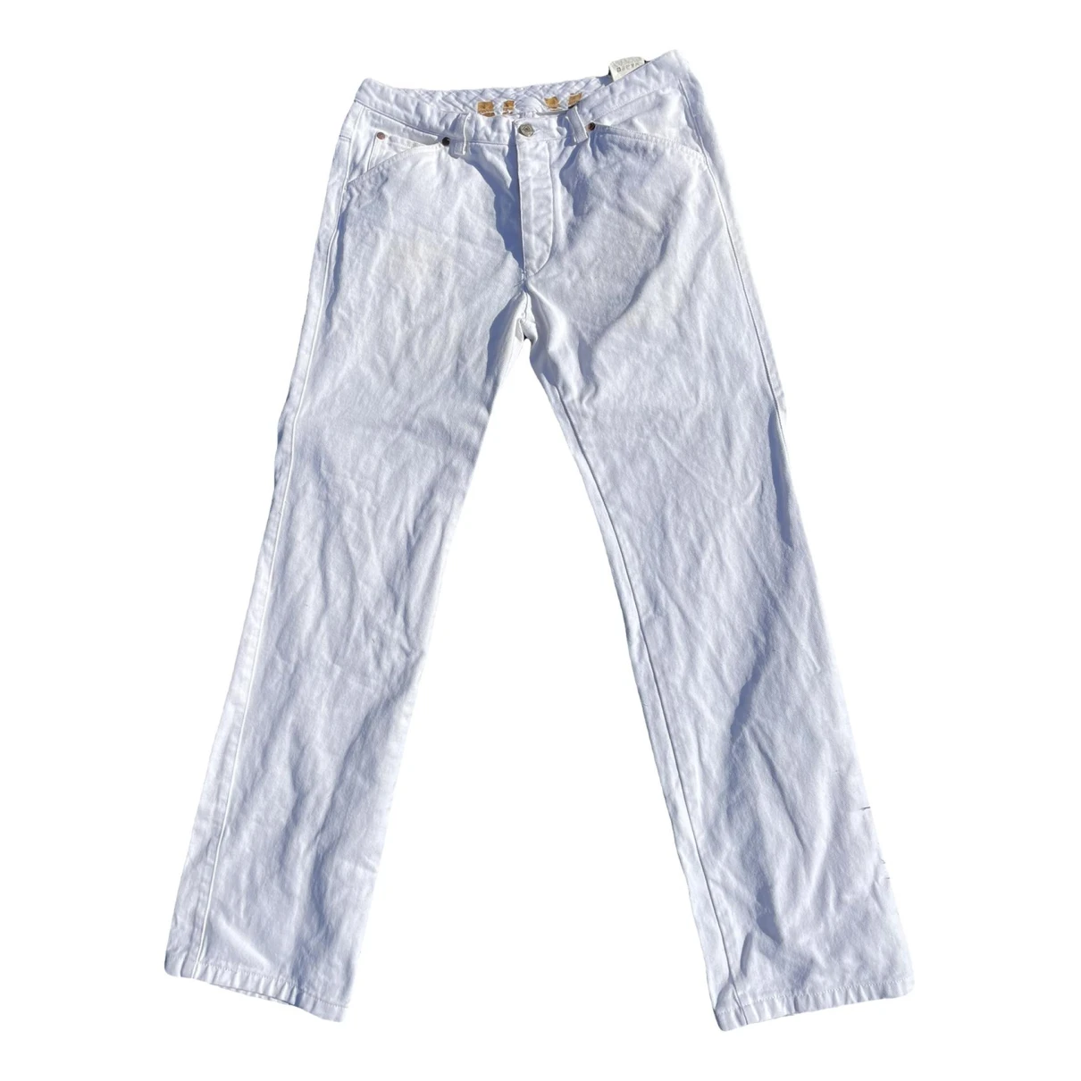 Pre-owned New York Industrie Straight Jeans In White