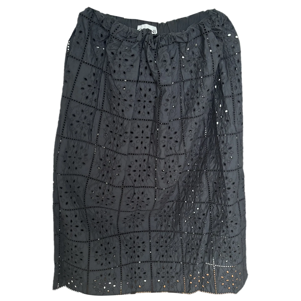 Pre-owned Ganni Spring Summer 2020 Mid-length Skirt In Black