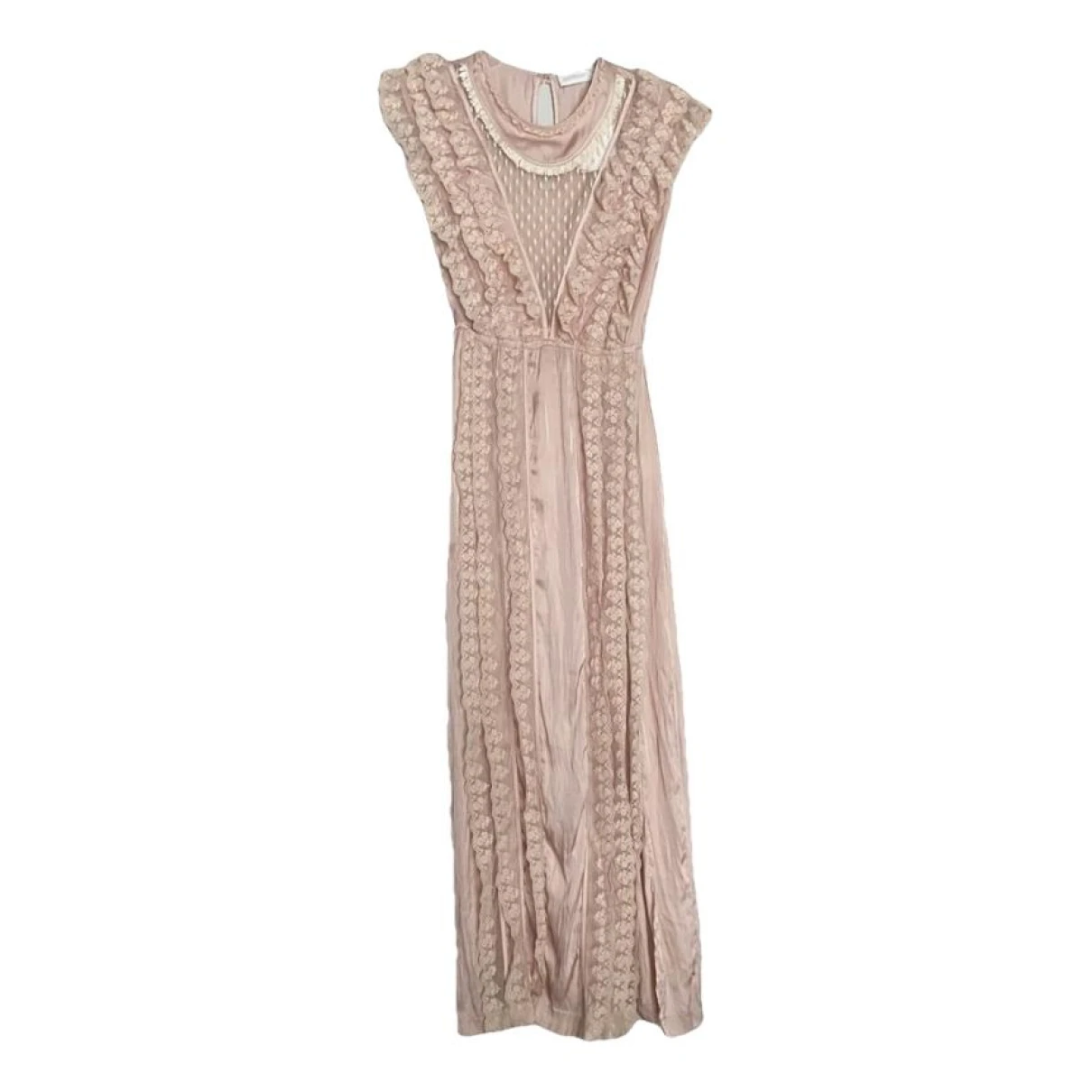Pre-owned Zimmermann Silk Maxi Dress In Pink