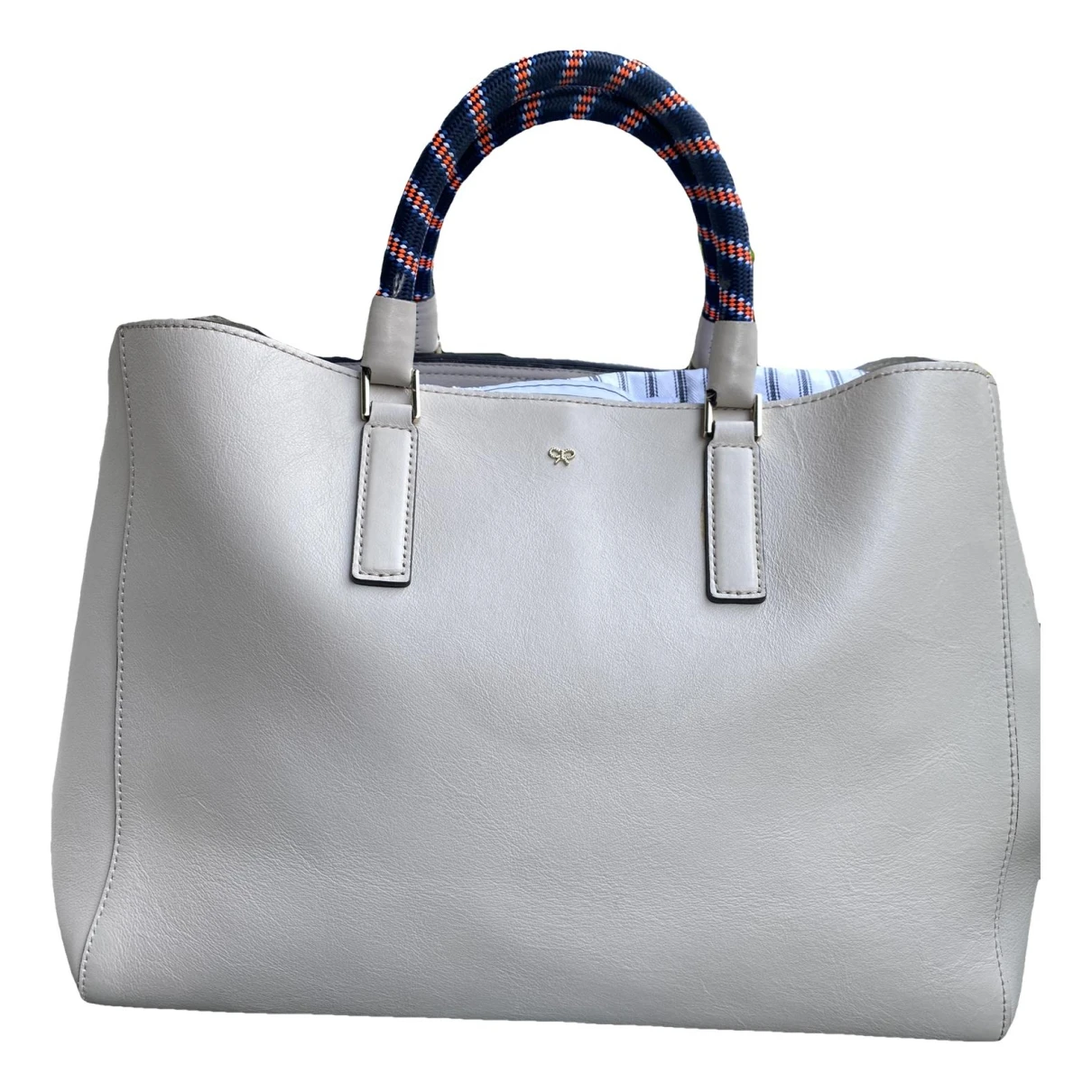 Pre-owned Anya Hindmarch Leather Handbag In White