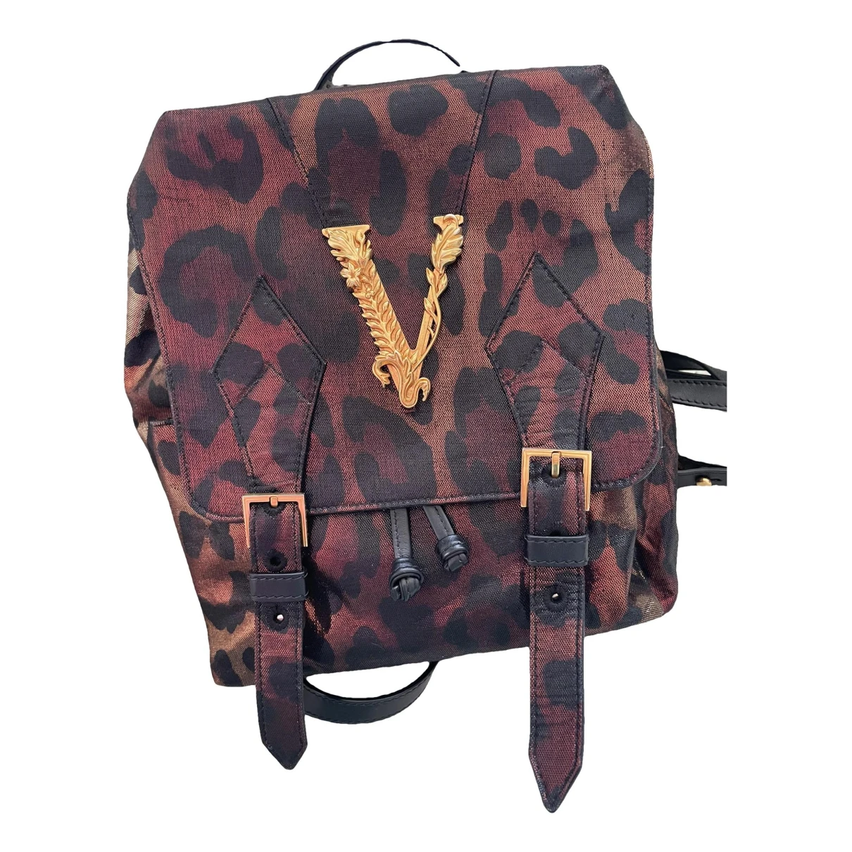 Pre-owned Versace Leather Backpack In Other
