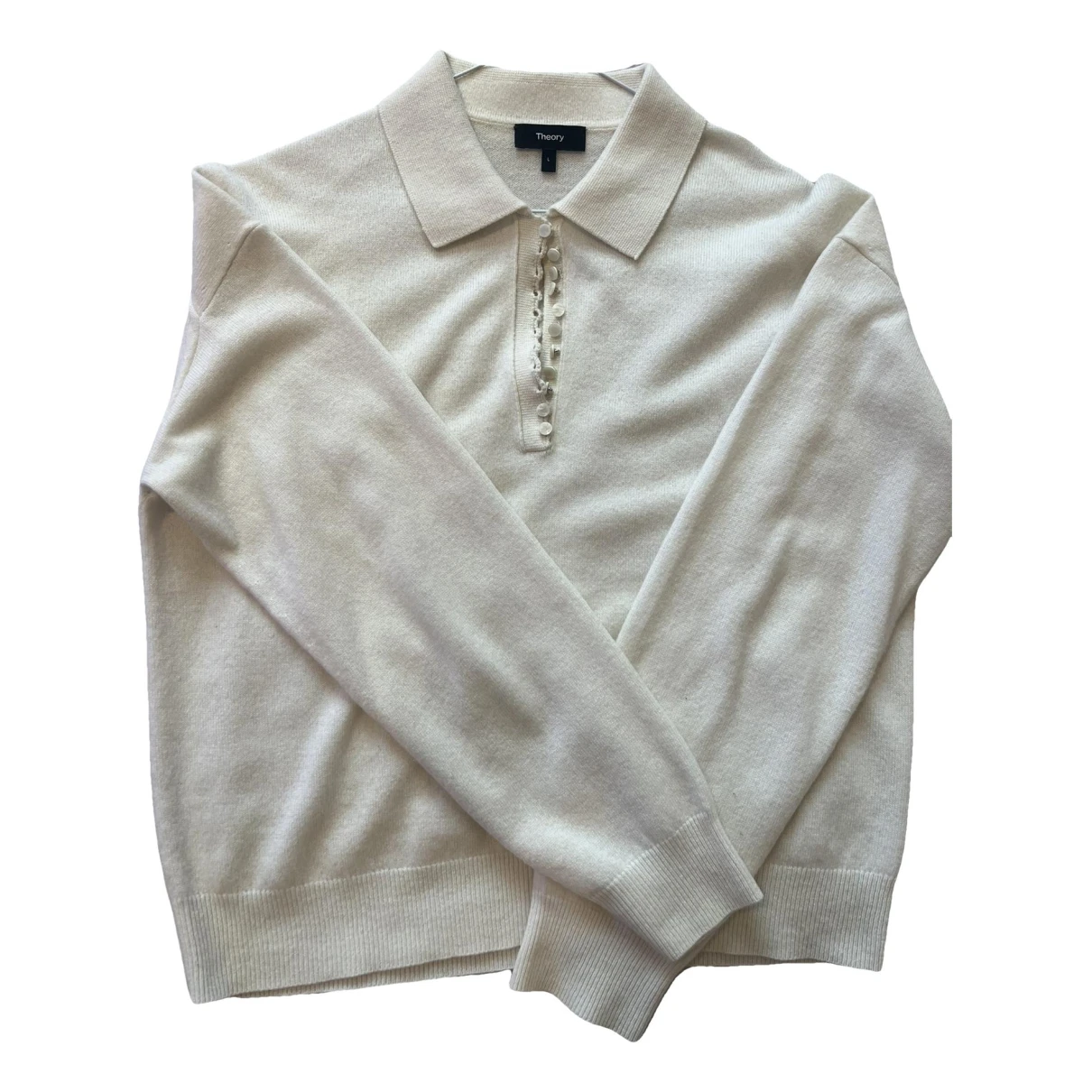 Pre-owned Theory Cashmere Jumper In White