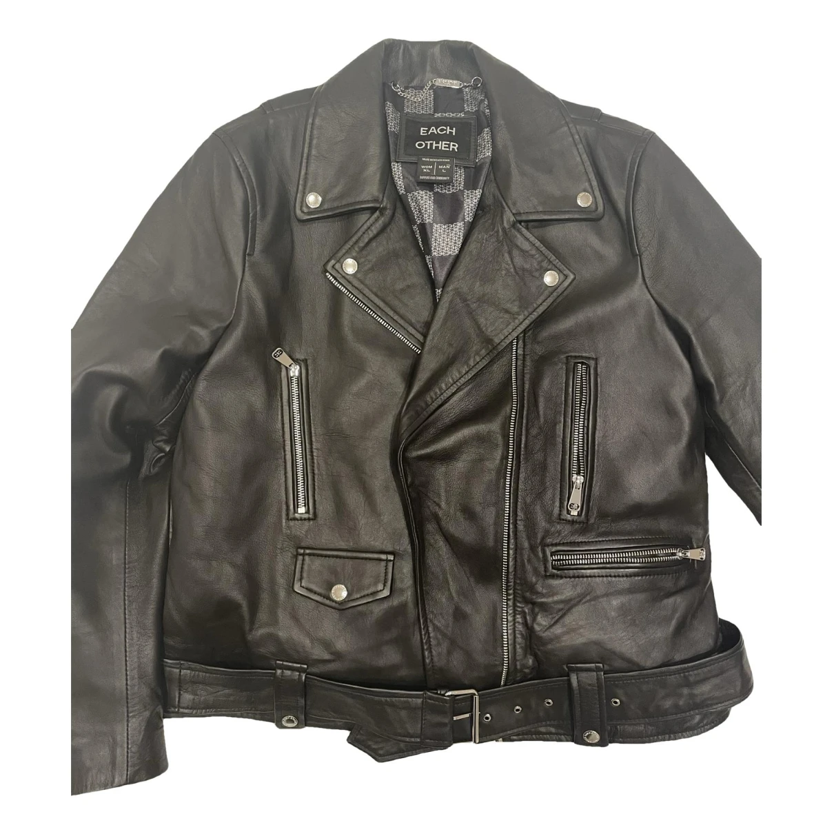 Pre-owned Each X Other Each X Leather Jacket In Black