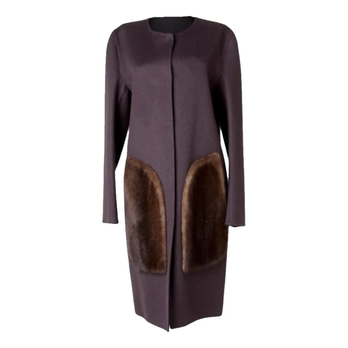 Pre-owned Fendi Cashmere Coat In Brown