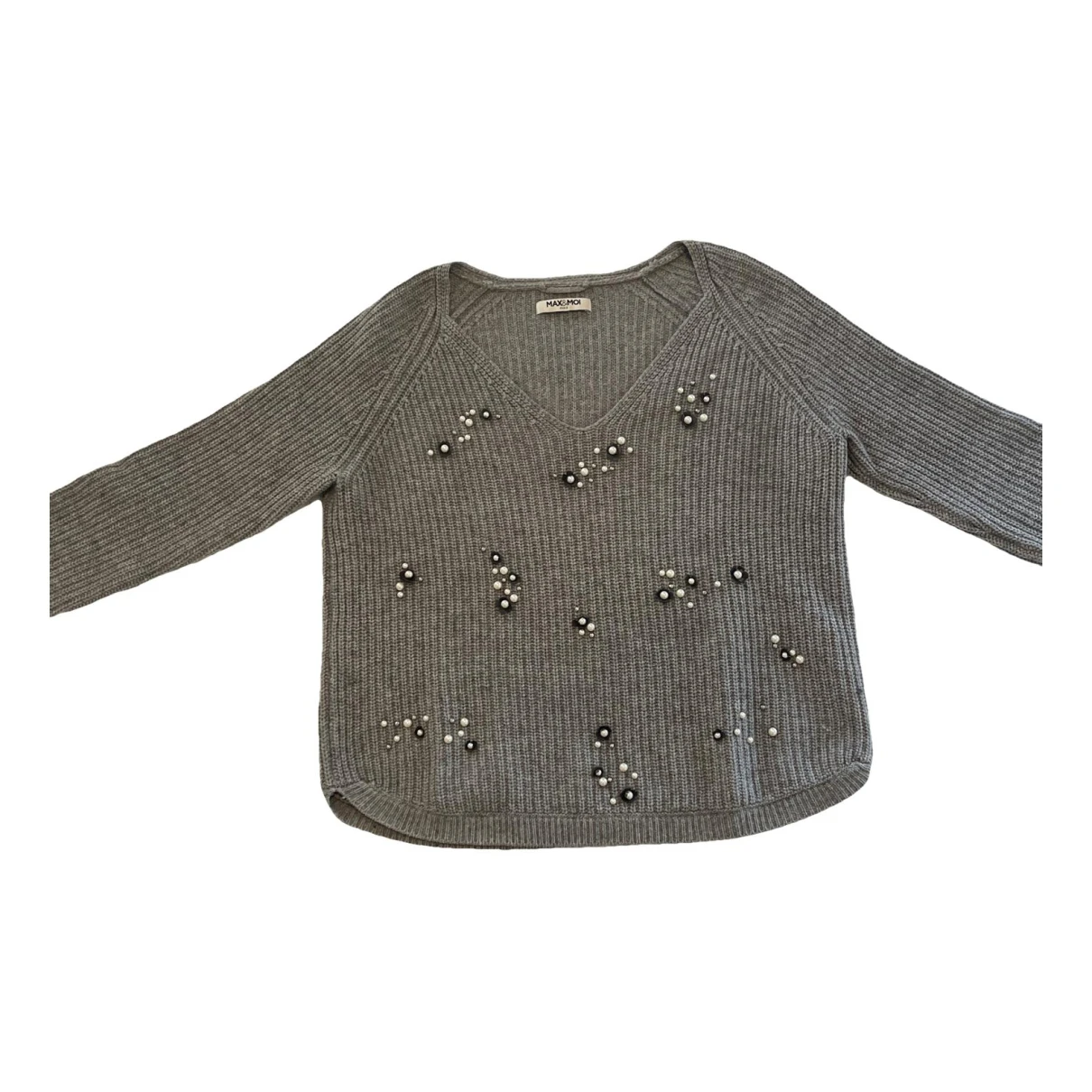 Pre-owned Max & Moi Wool Jumper In Grey