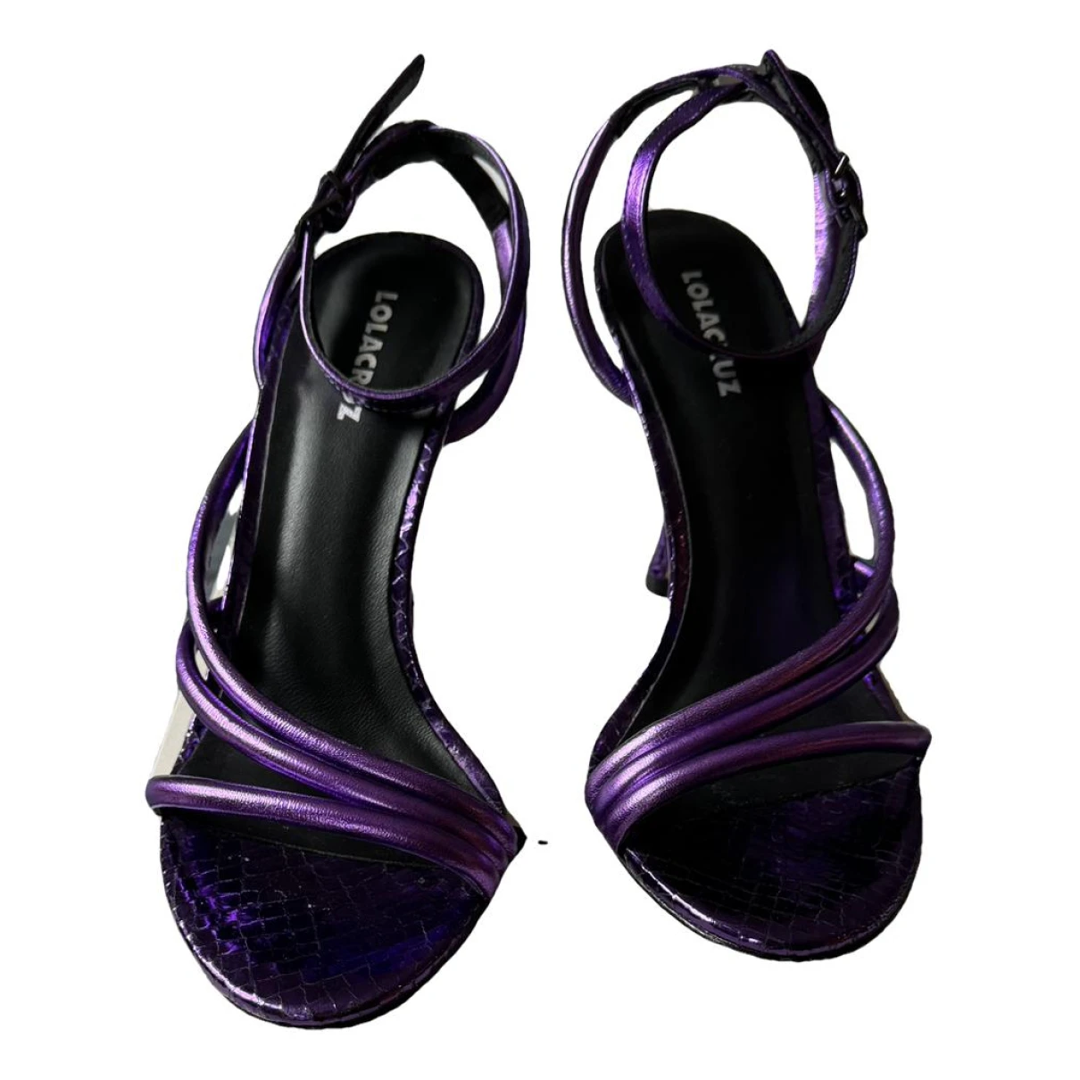 Pre-owned Lola Cruz Leather Heels In Purple