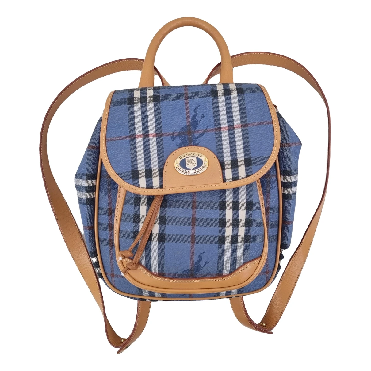 Pre-owned Burberry Cloth Backpack In Blue