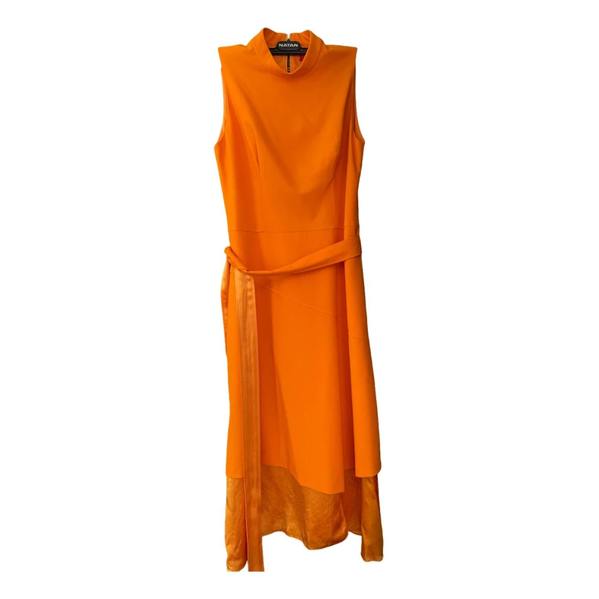 Pre-owned Hugo Boss Mid-length Dress In Orange