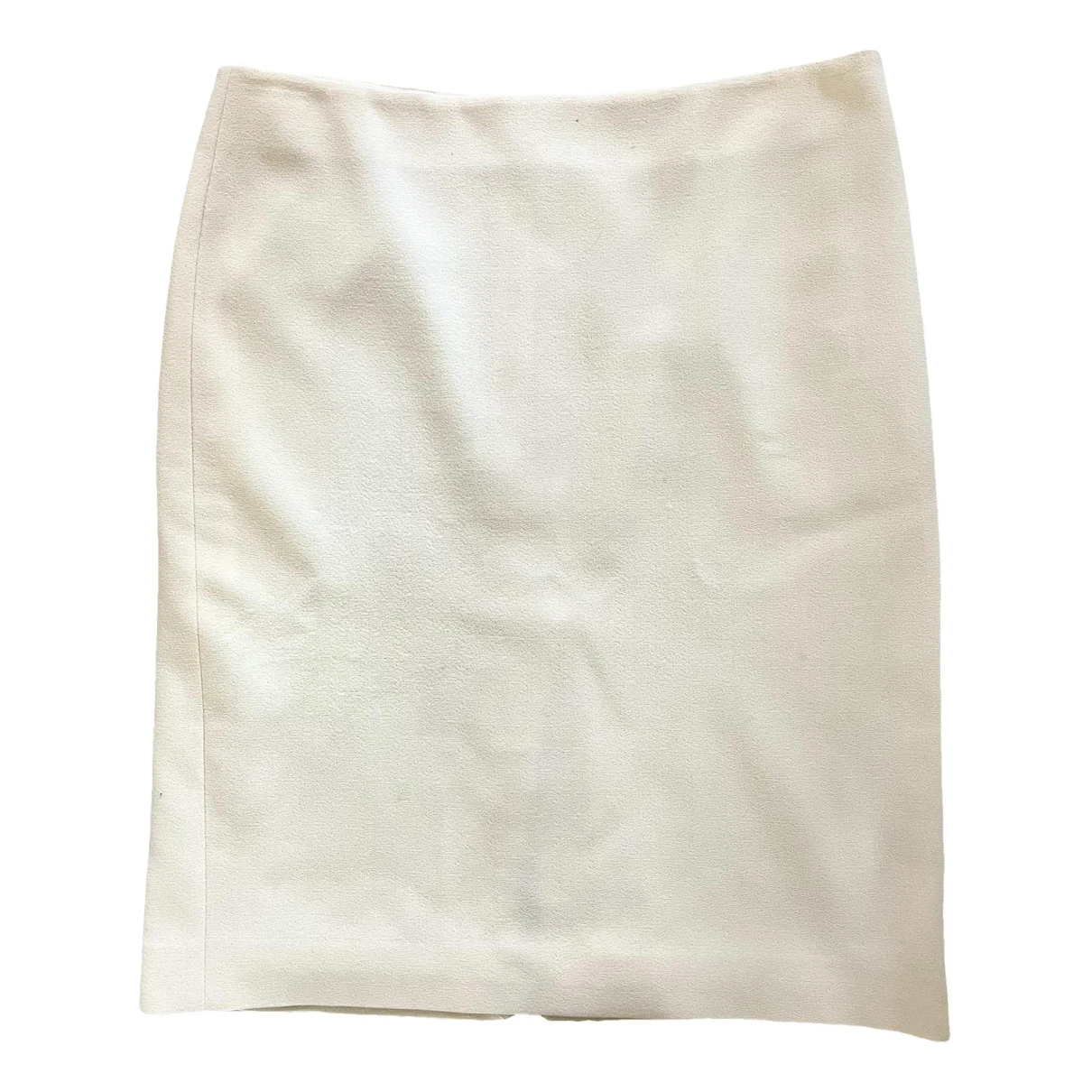 Pre-owned Alexander Mcqueen Wool Mid-length Skirt In White
