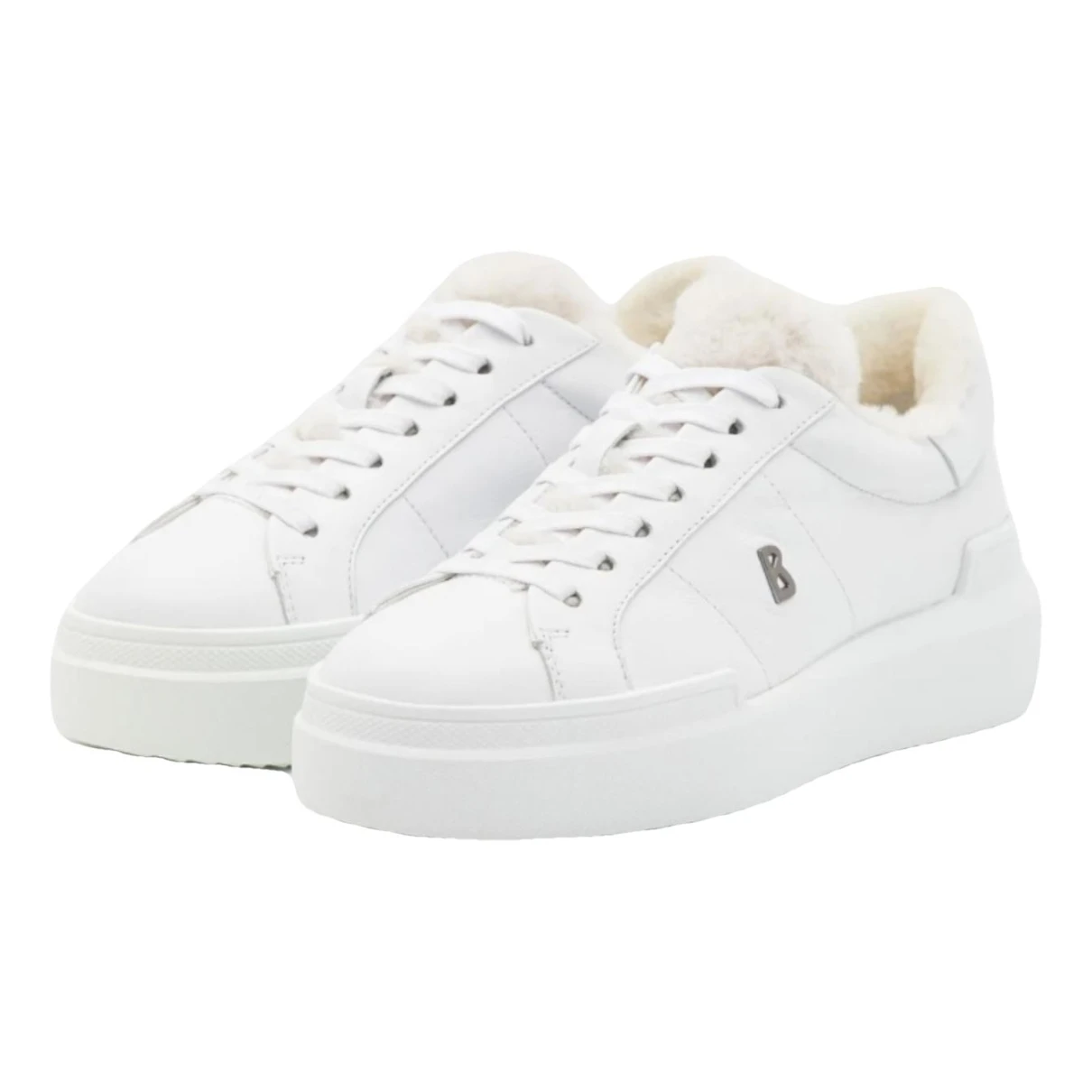 Pre-owned Bogner Leather Trainers In White