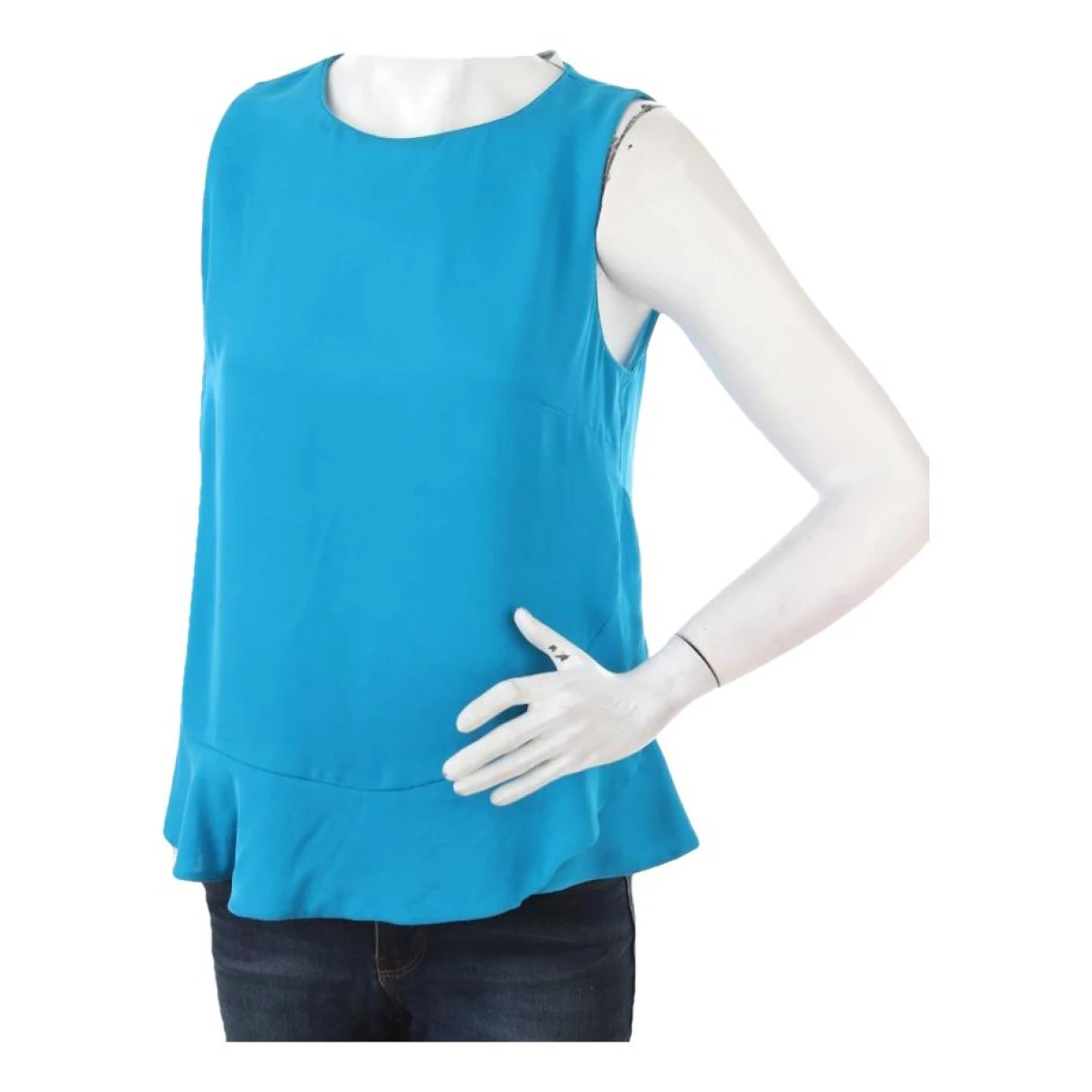 Pre-owned Diane Von Furstenberg Silk Vest In Blue