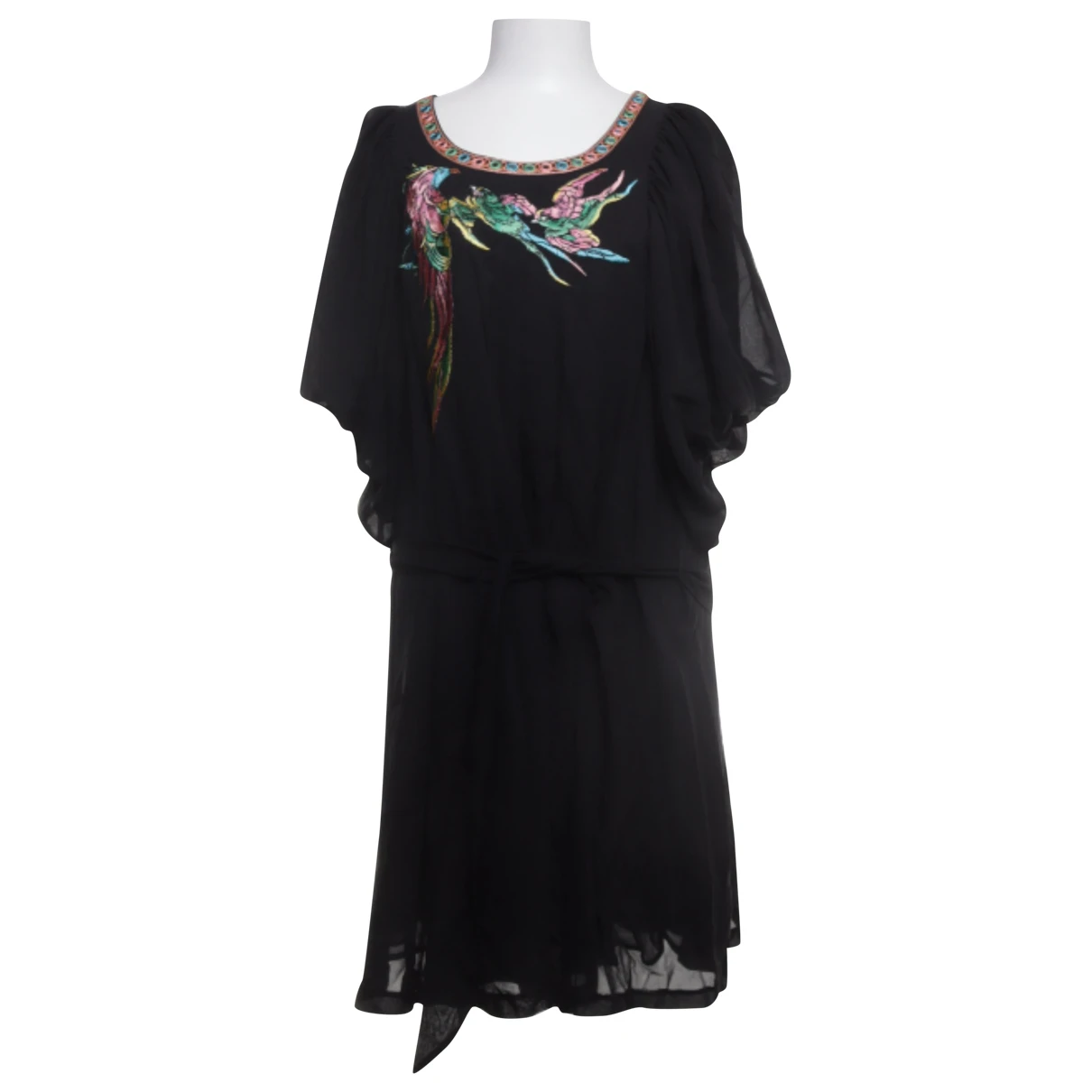 Pre-owned Matthew Williamson Silk Mid-length Dress In Black