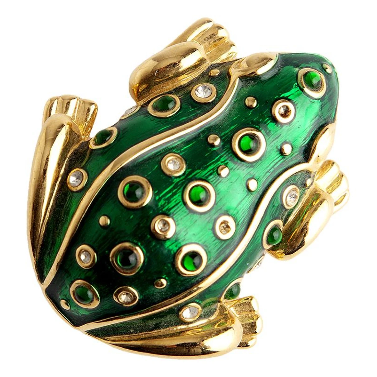 Pre-owned Kenneth Jay Lane Pin & Brooche In Green