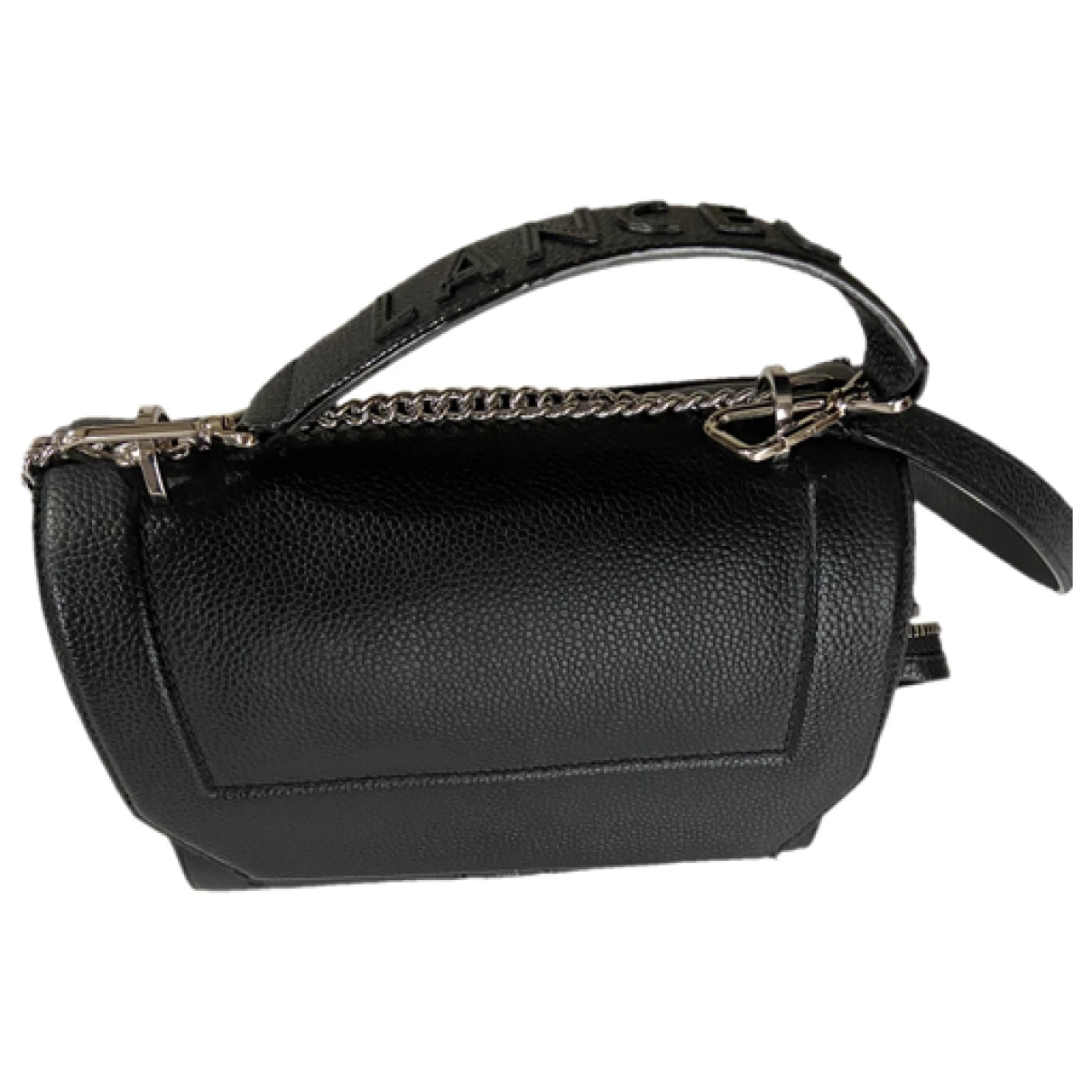 Pre-owned Lancel Ninon Leather Handbag In Black