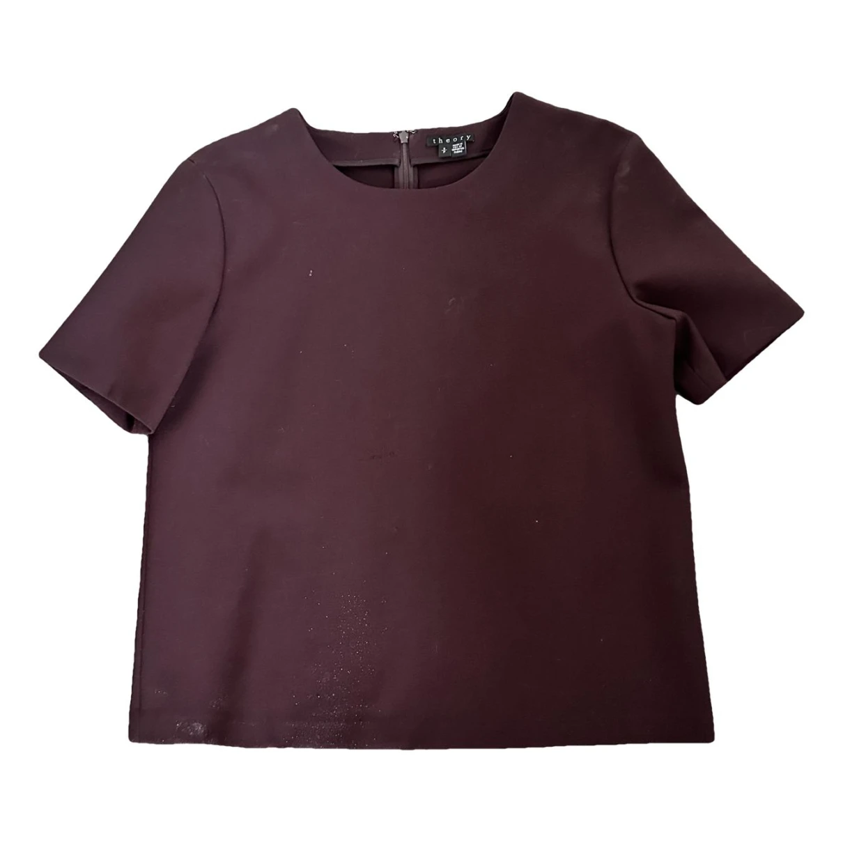 Pre-owned Theory Blouse In Burgundy