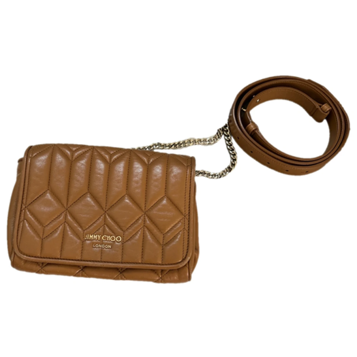 Pre-owned Jimmy Choo Leather Crossbody Bag In Brown