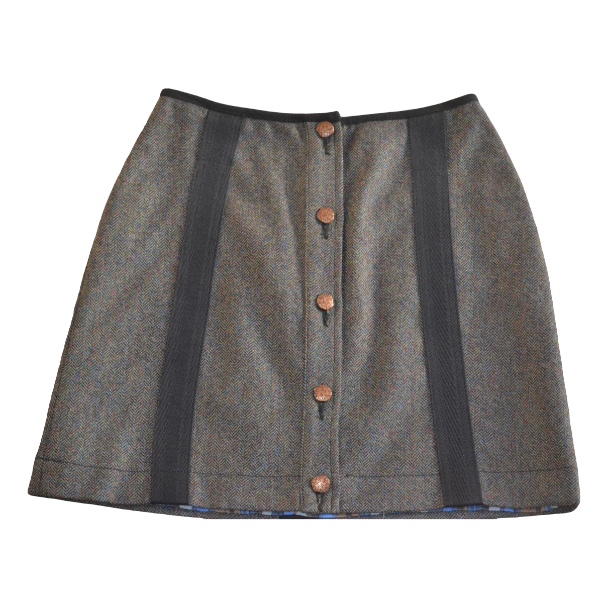 Pre-owned Christian Lacroix Mini Skirt In Blue