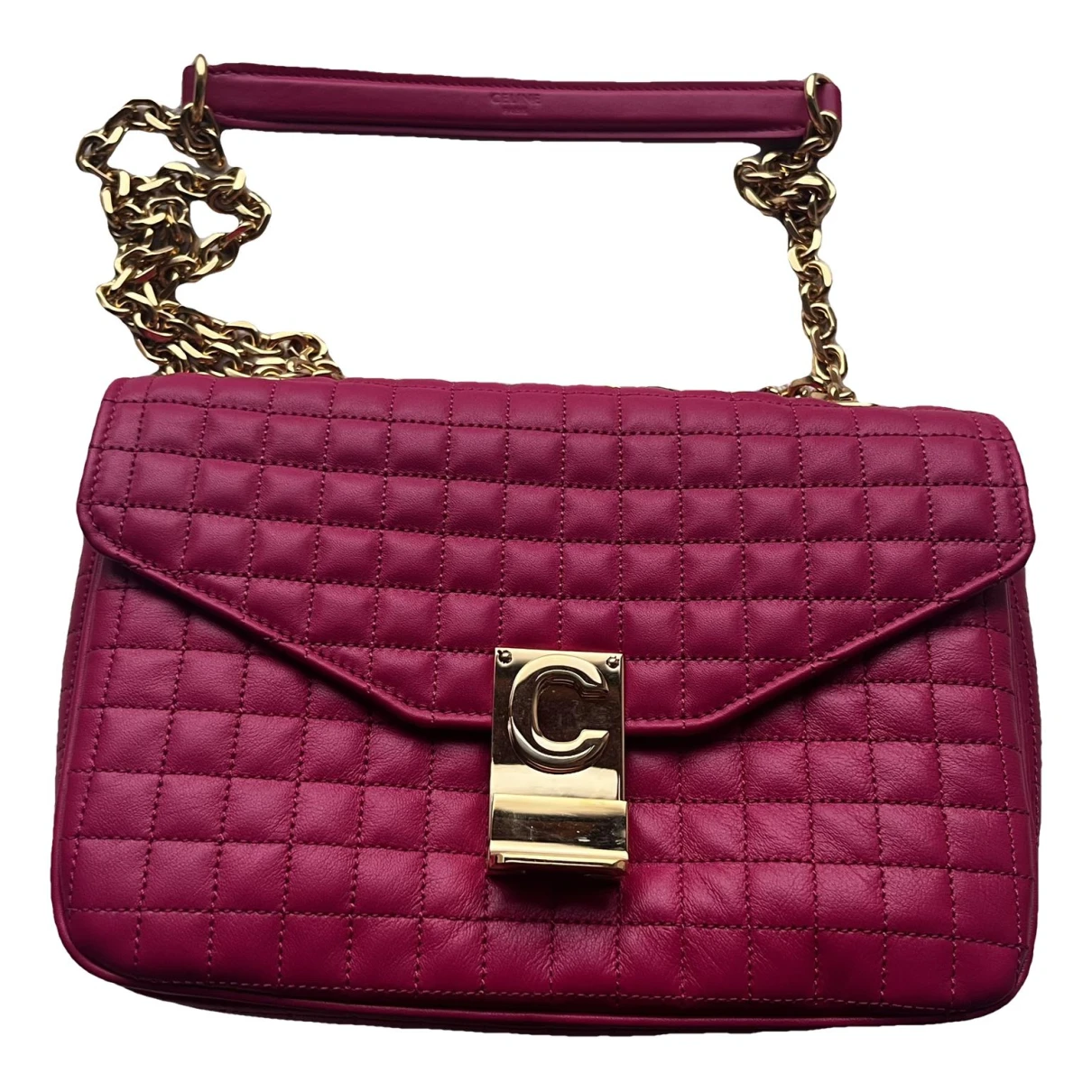 Pre-owned Celine C Bag Leather Crossbody Bag In Pink