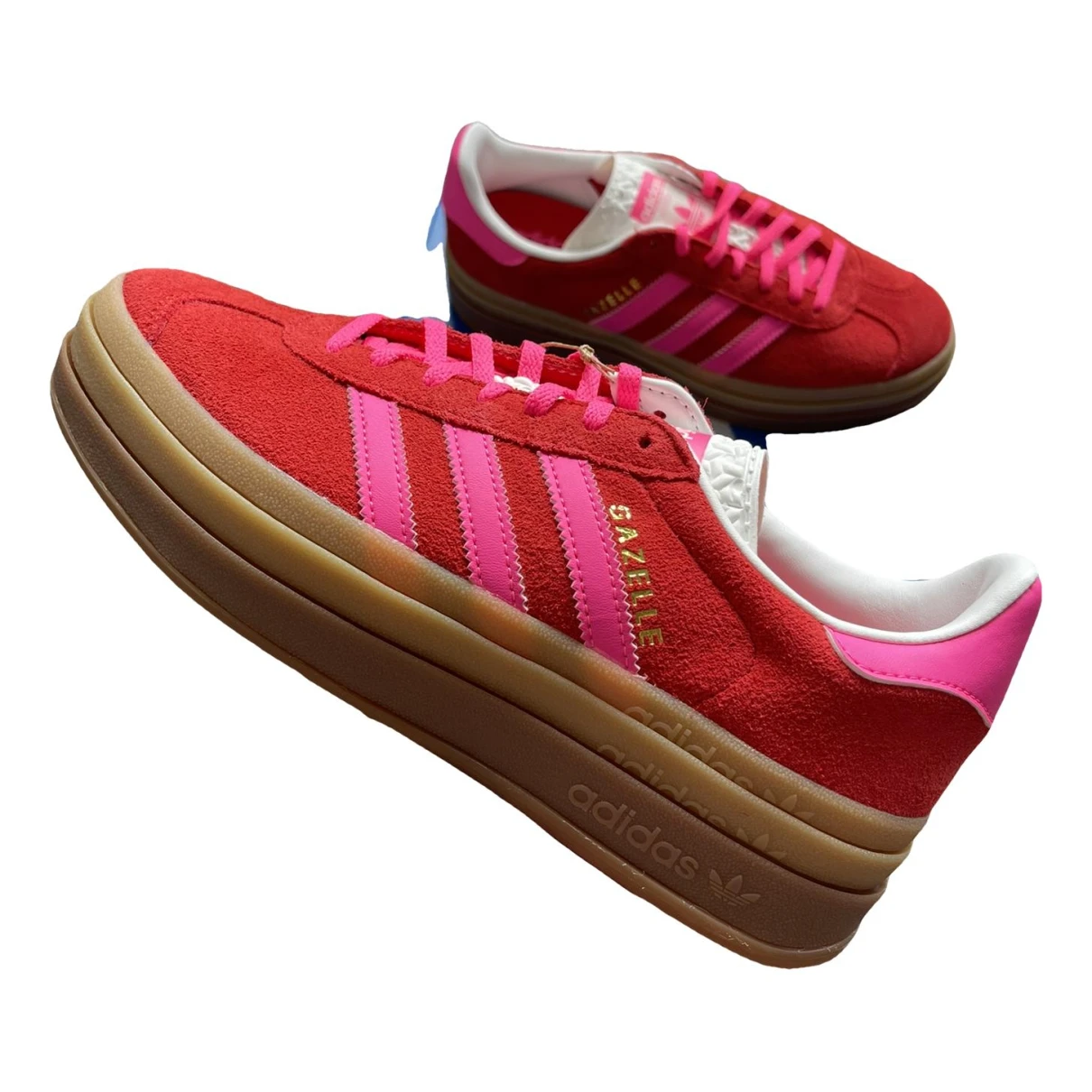 Pre-owned Adidas Originals Leather Trainers In Red