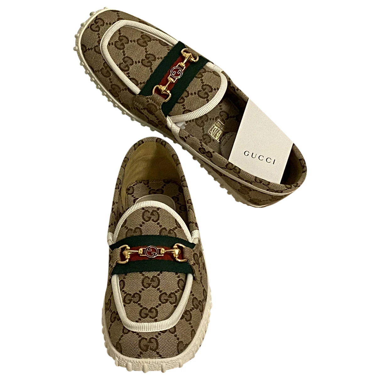 Pre-owned Gucci Cloth Flats In Other