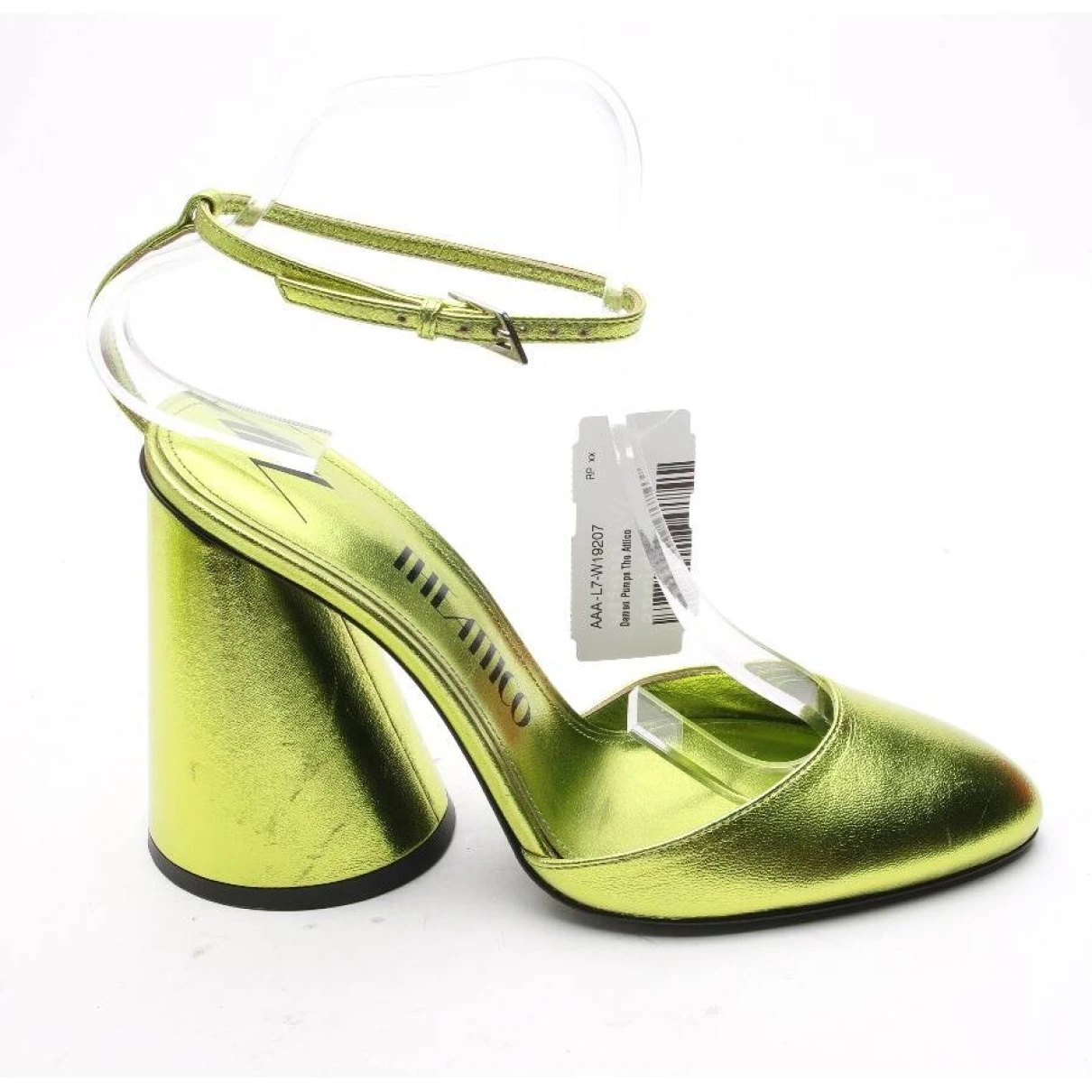 Pre-owned Attico Leather Heels In Green