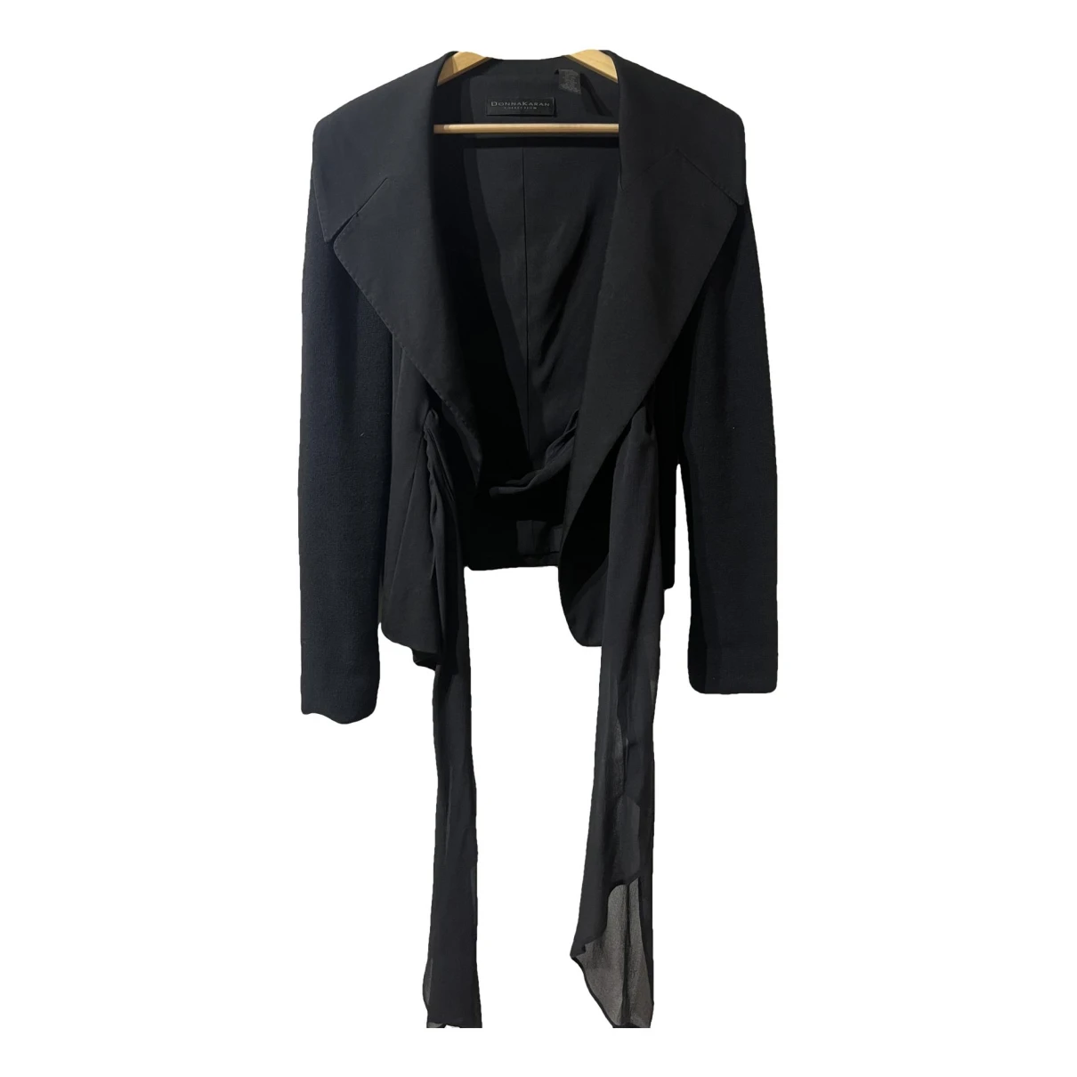 Pre-owned Donna Karan Wool Blazer In Black