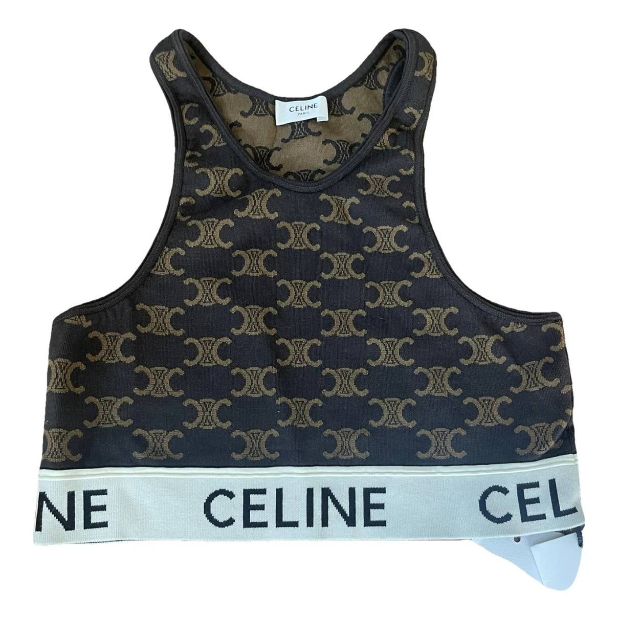 Pre-owned Celine Silk Camisole In Brown