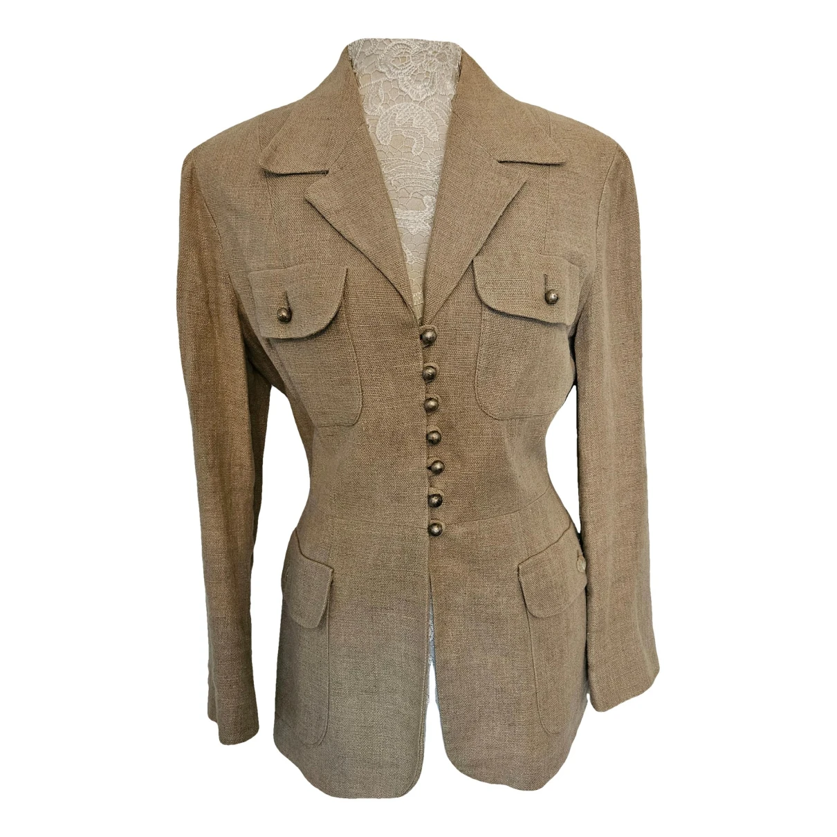 Pre-owned Moschino Cheap And Chic Linen Jacket In Beige