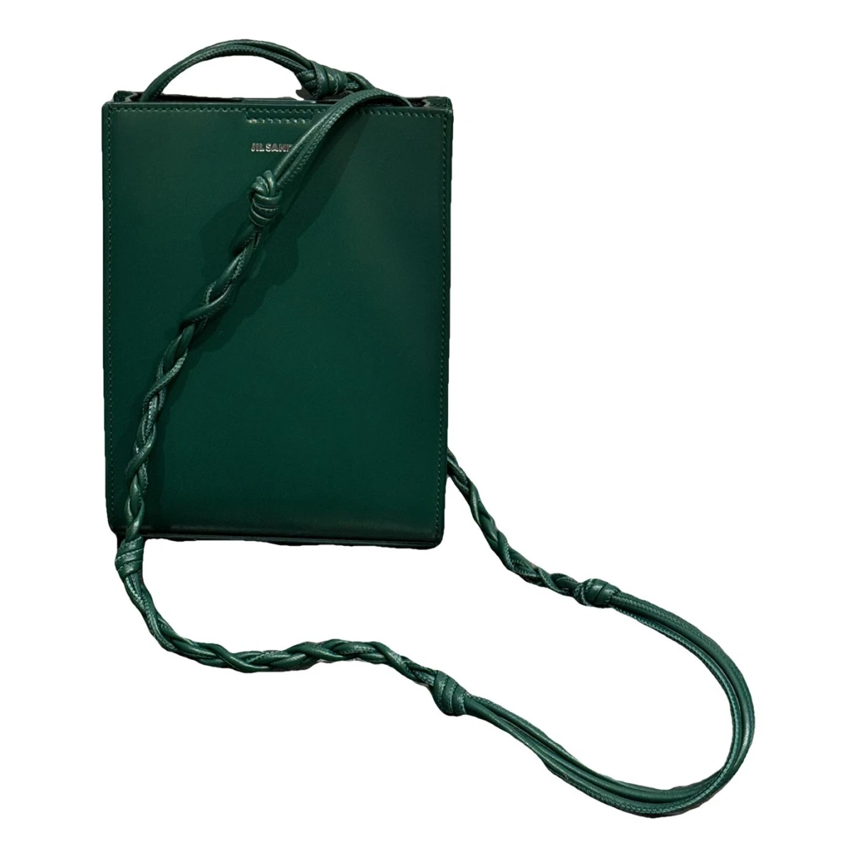 Pre-owned Jil Sander Tangle Leather Crossbody Bag In Green