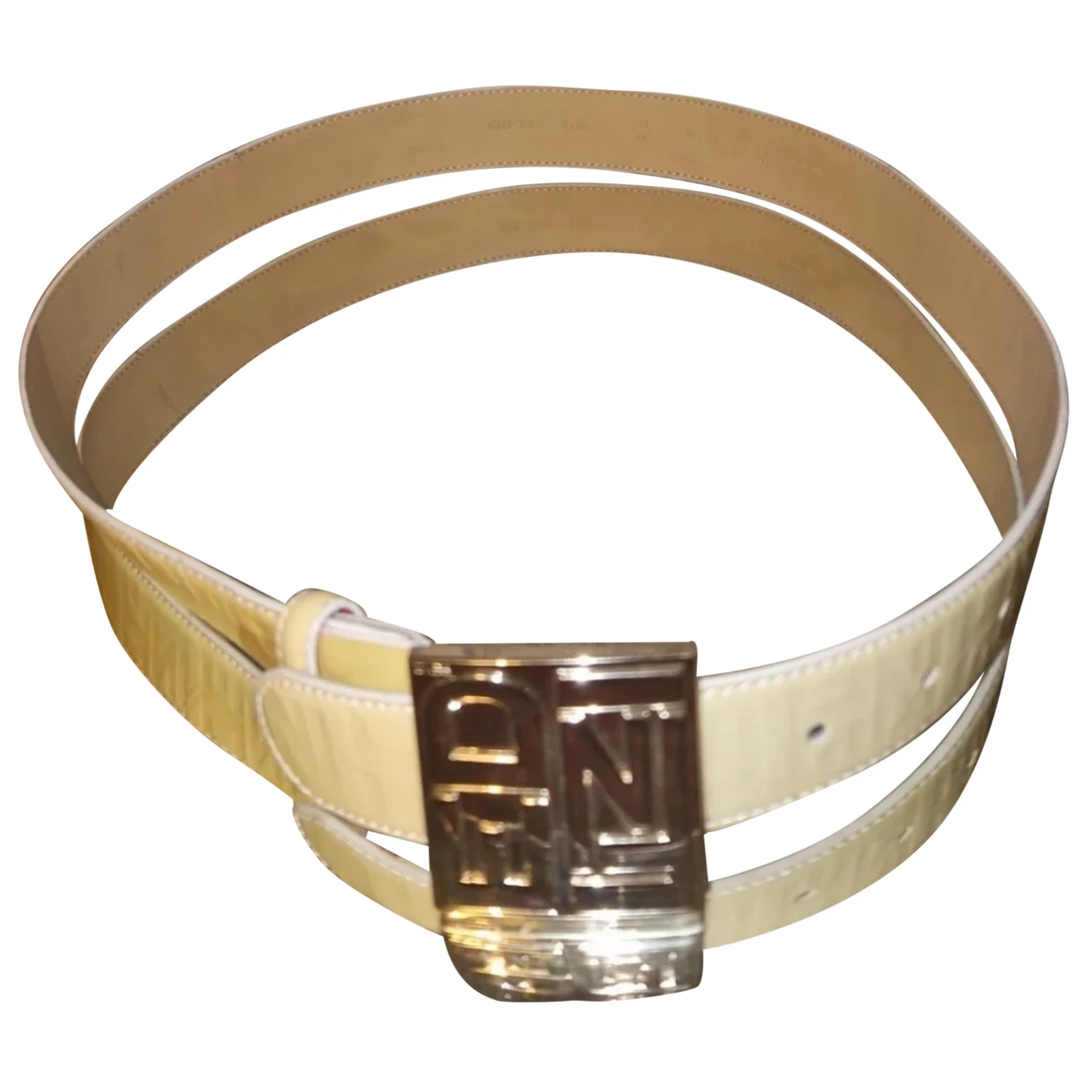 Pre-owned Fendi Leather Belt In Yellow