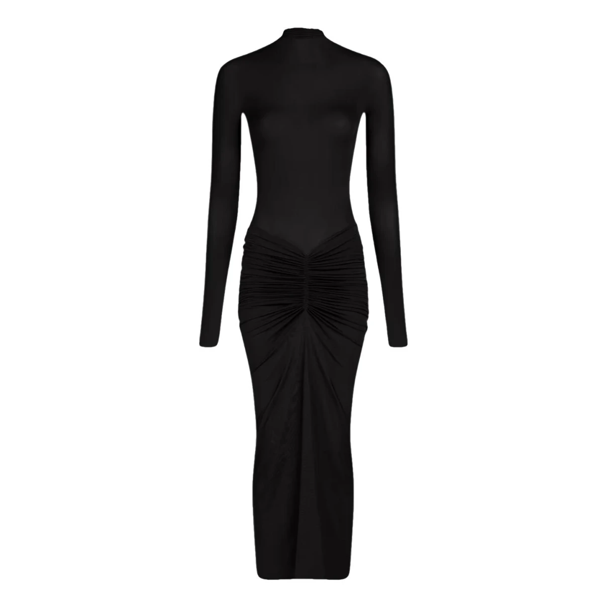 Pre-owned Alaïa Maxi Dress In Black