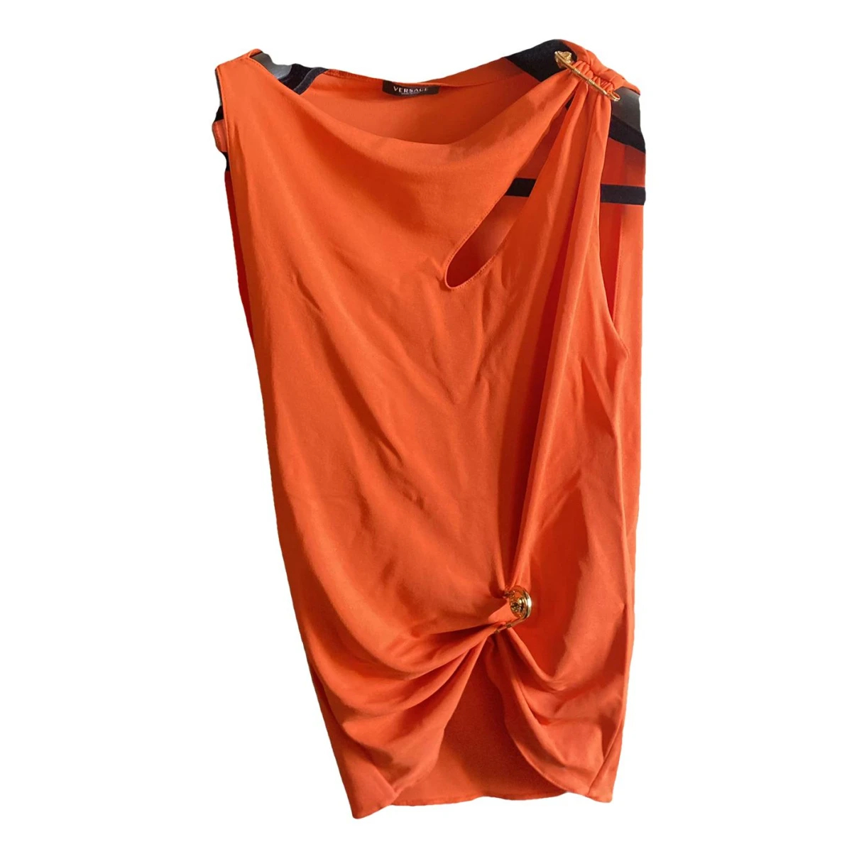 Pre-owned Versace Vest In Orange