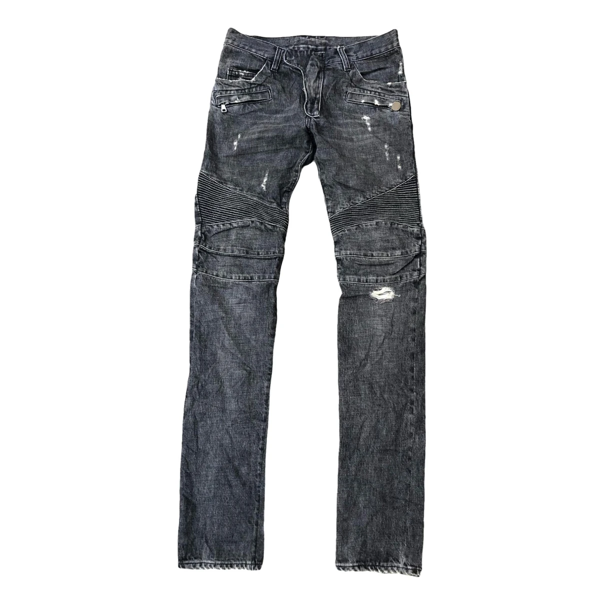 Pre-owned Balmain Slim Jean In Grey