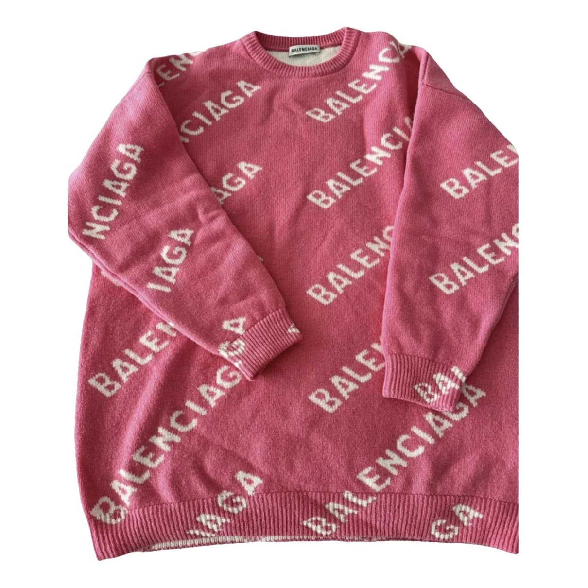 Pre-owned Balenciaga Wool Jumper In Pink