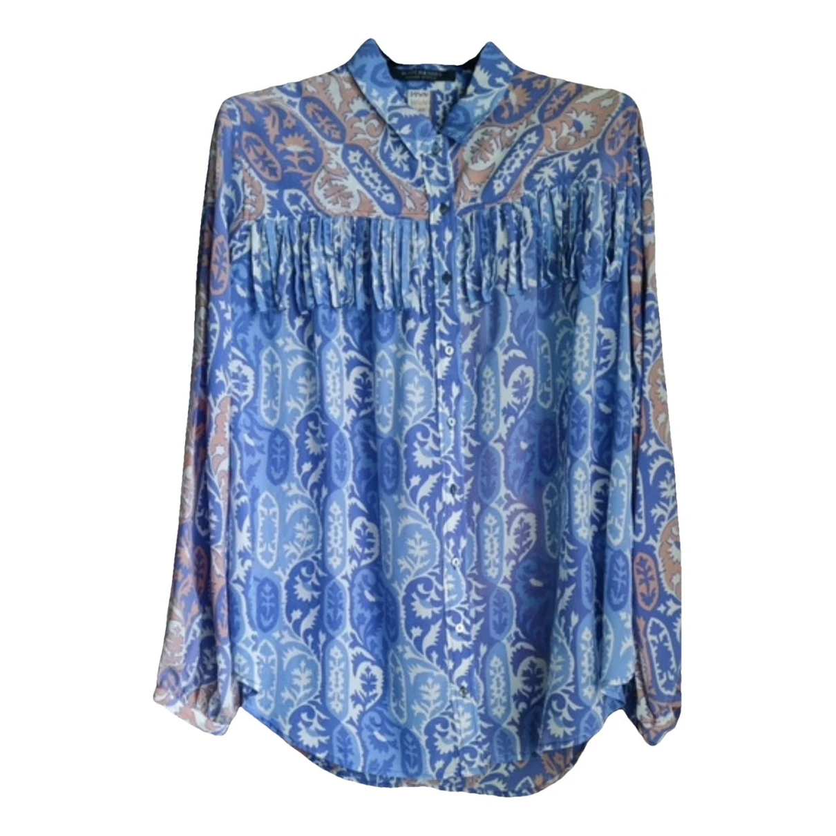 Pre-owned Scotch & Soda Silk Blouse In Turquoise