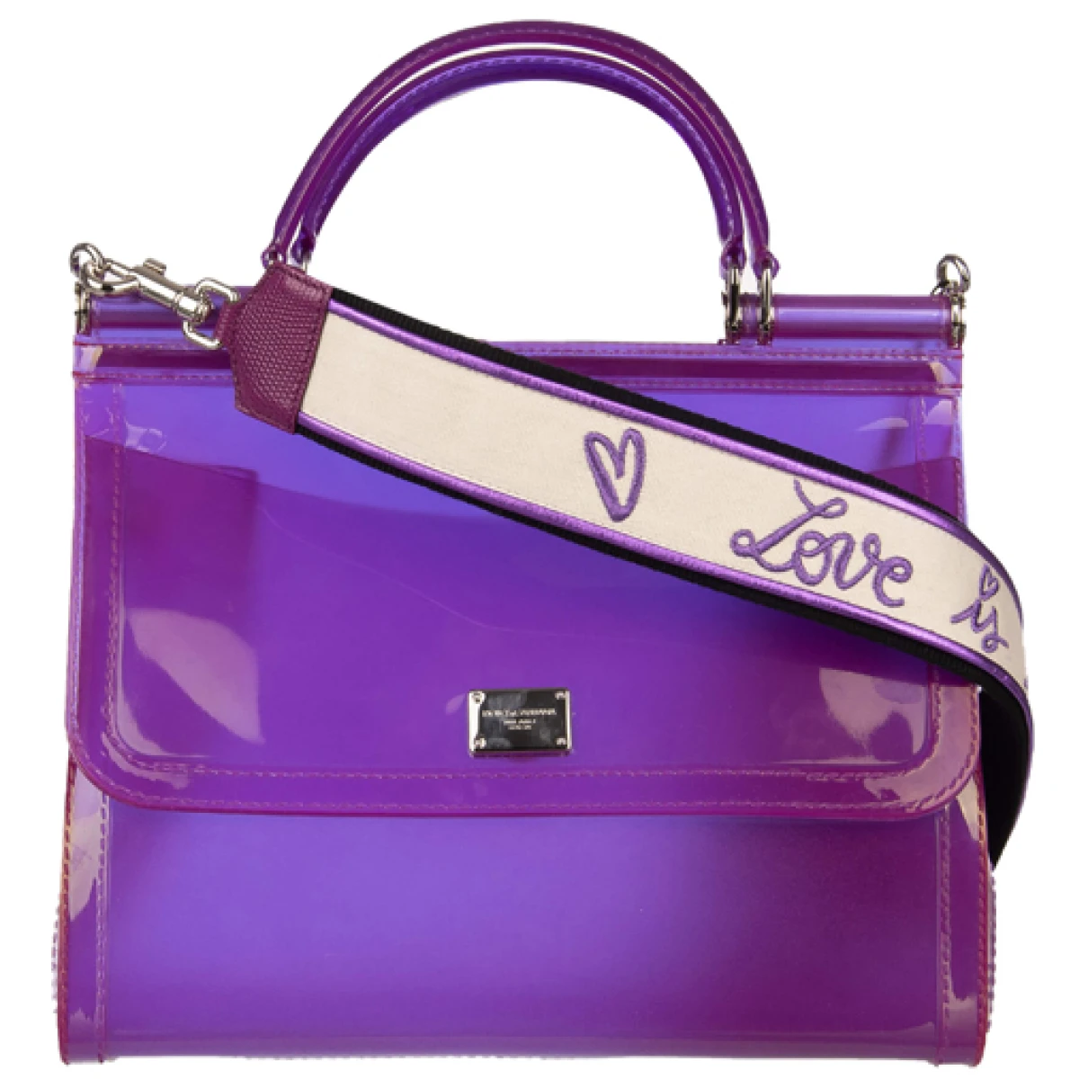 Pre-owned Dolce & Gabbana Sicily Handbag In Purple