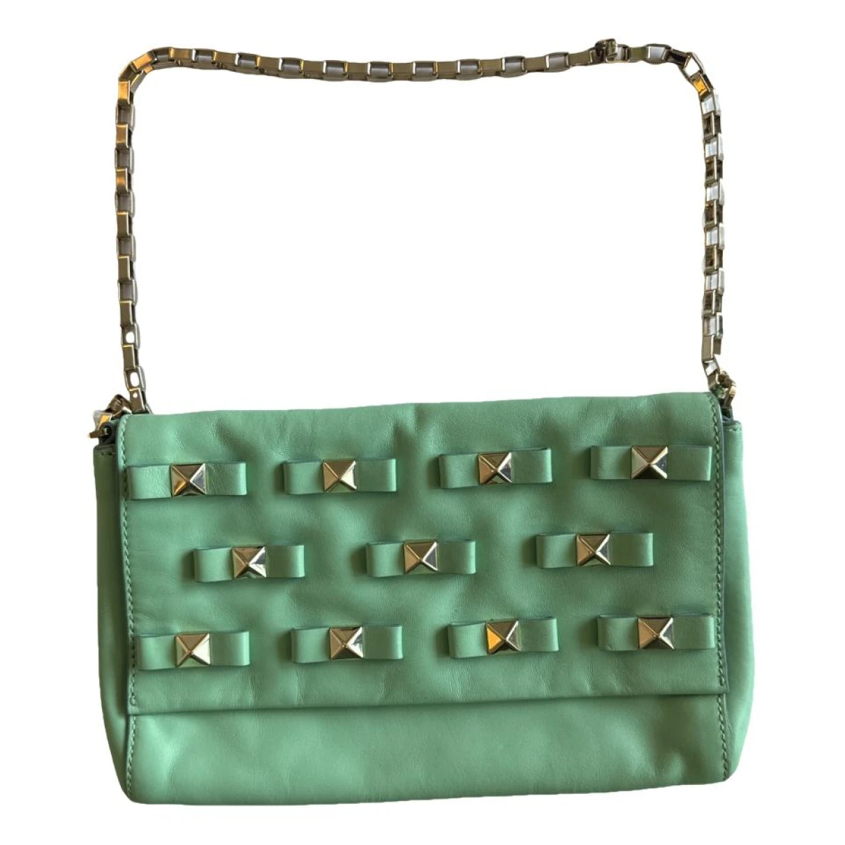 Pre-owned Kate Spade Leather Handbag In Green