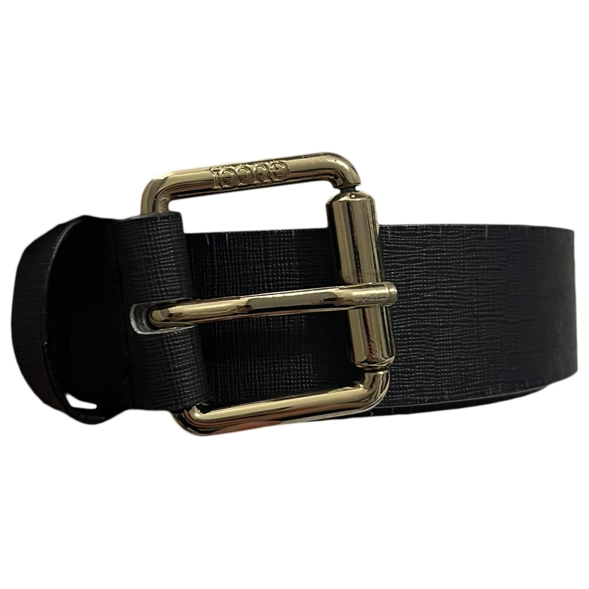 Pre-owned Gucci Leather Belt In Black